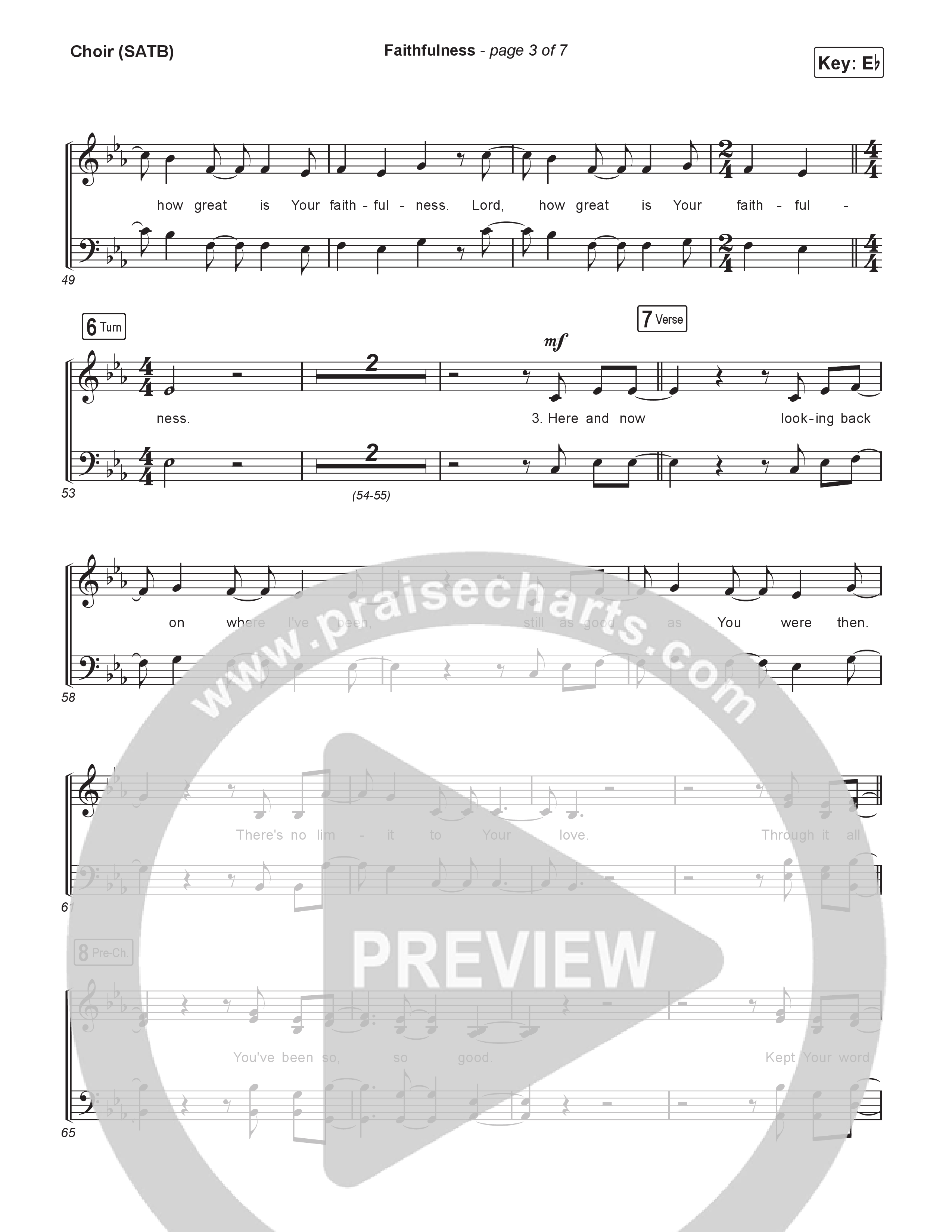 Faithfulness Choir Sheet (SATB) (Lakewood Music)