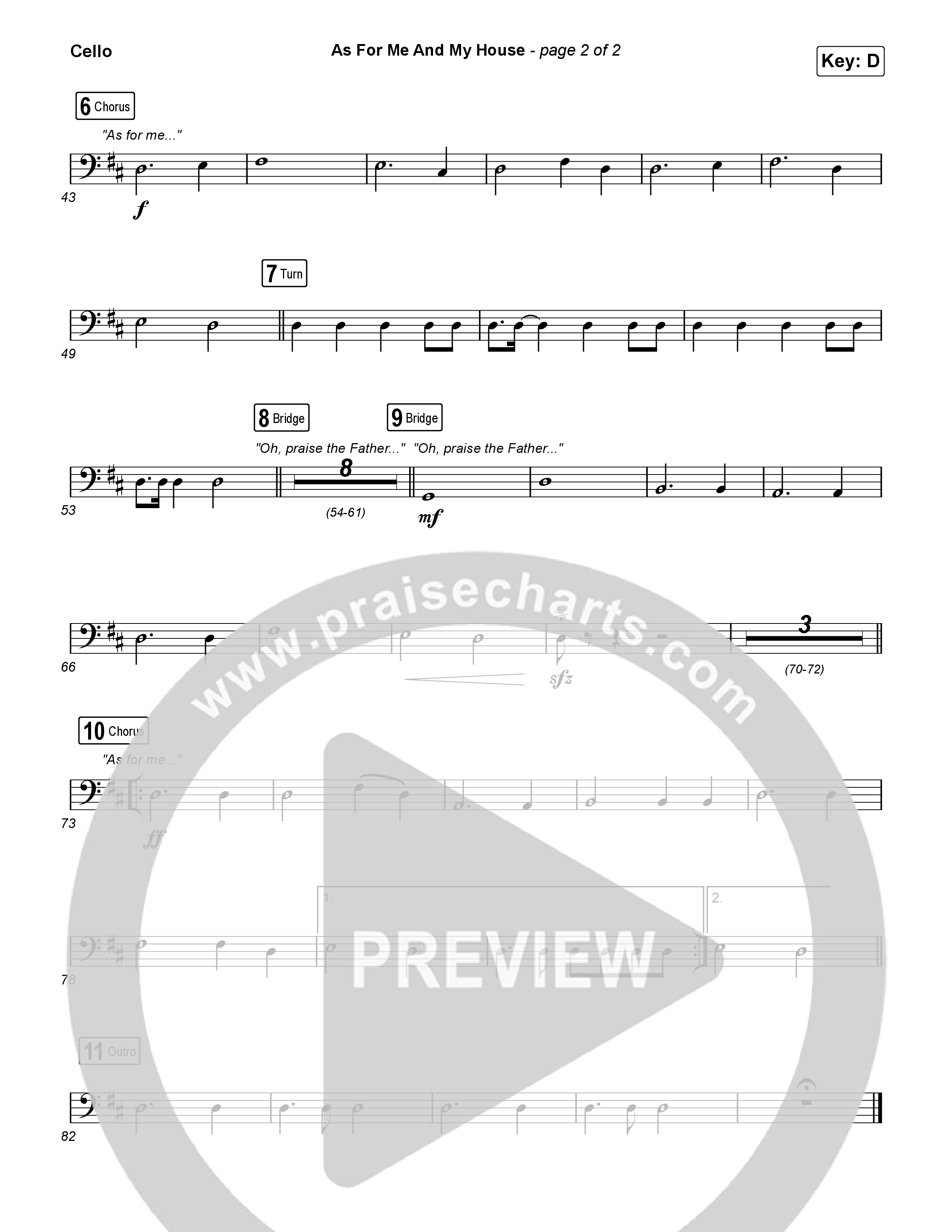 As For Me And My House Cello (Keith & Kristyn Getty / Cochren & Co)