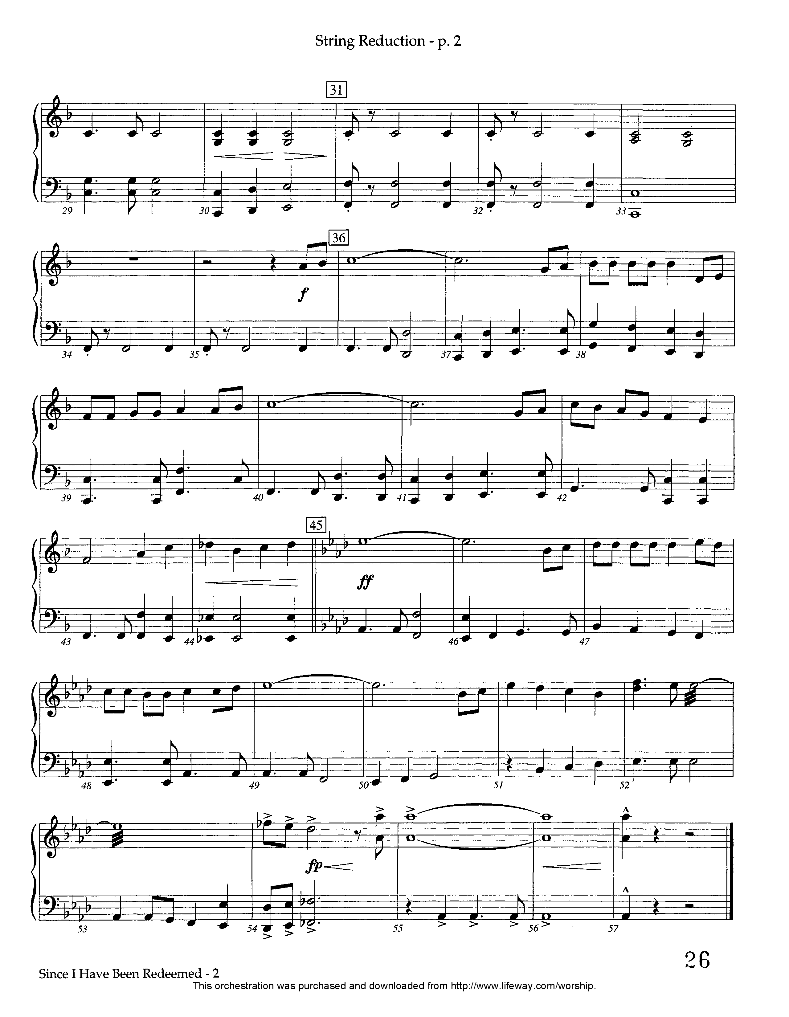 Since I Have Been Redeemed (Instrumental) String Reduction (Lifeway Worship / Arr. Ed Dickinson)