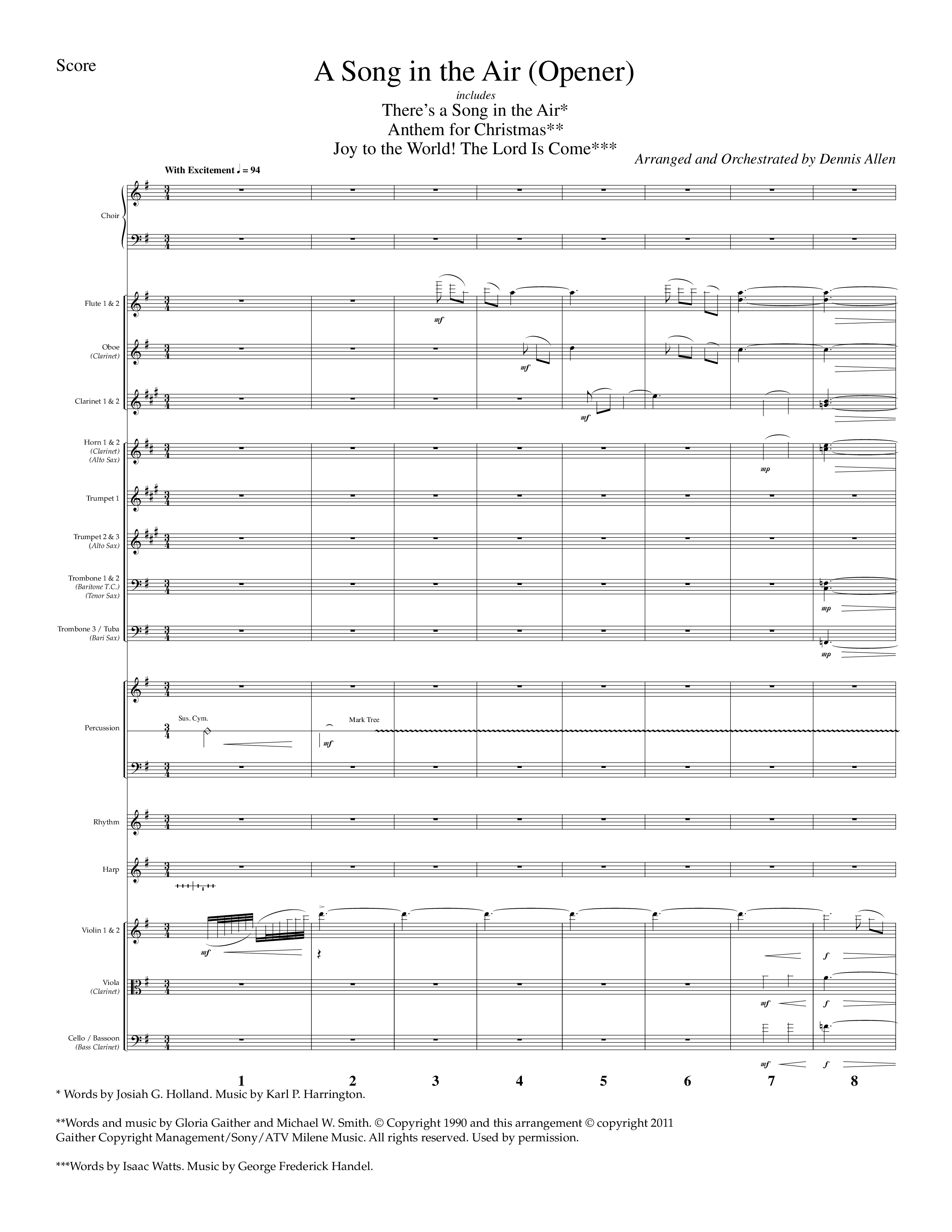 A Song In The Air (10 Song Choral Collection) Orchestrations (Lifeway Choral)