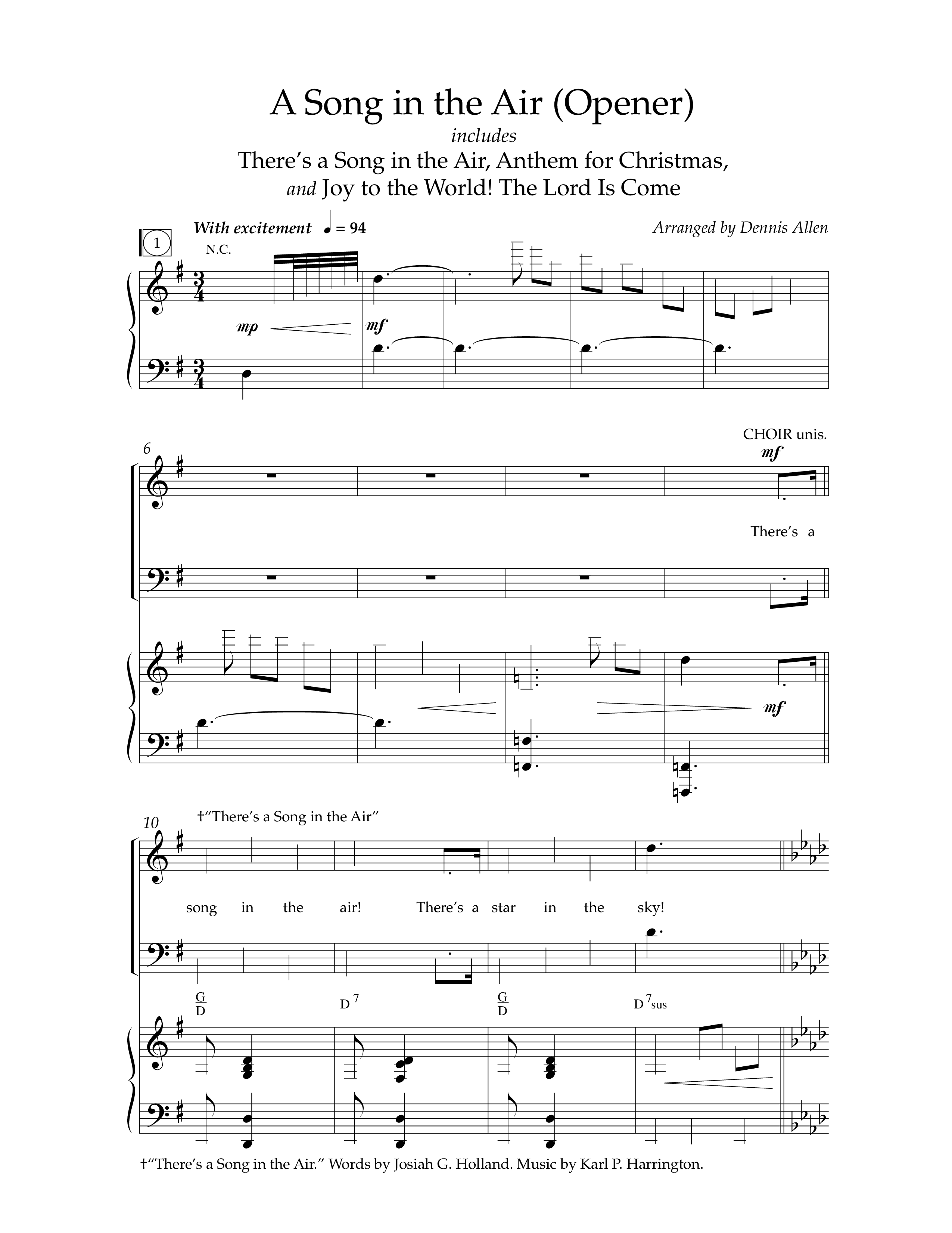 A Song In The Air (10 Song Choral Collection) Song 1 (Piano SATB) (Lifeway Choral)