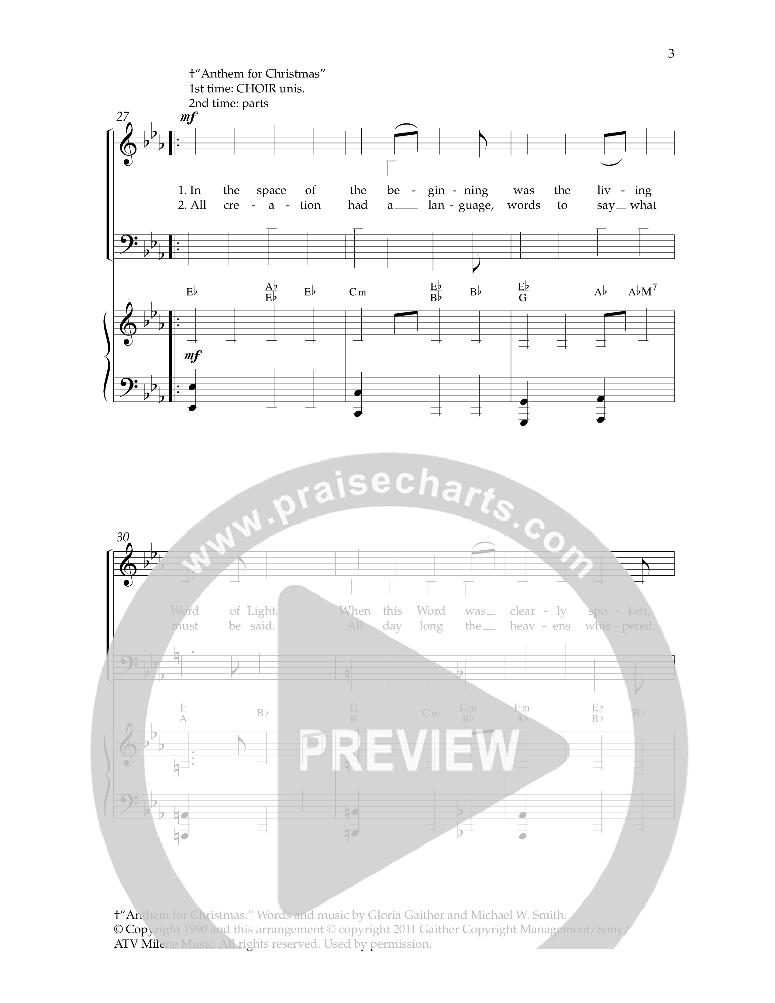 A Song In The Air (10 Song Choral Collection) Song 1 (Piano SATB) (Lifeway Choral)