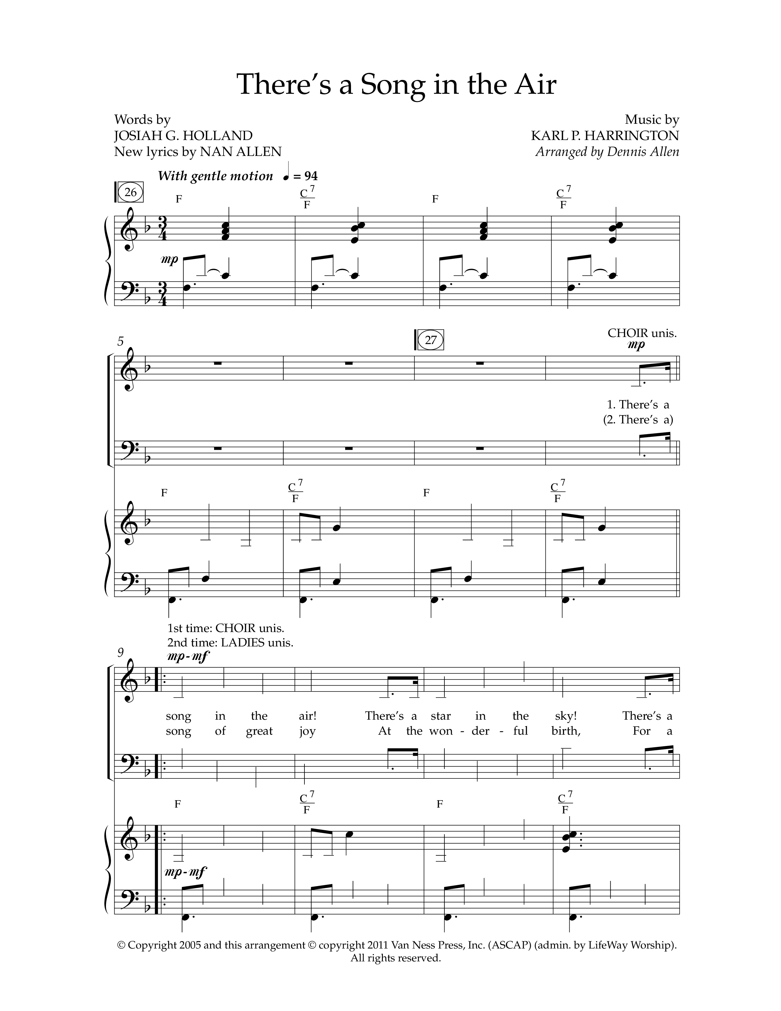 A Song In The Air (10 Song Choral Collection) Song 6 (Piano SATB) (Lifeway Choral)