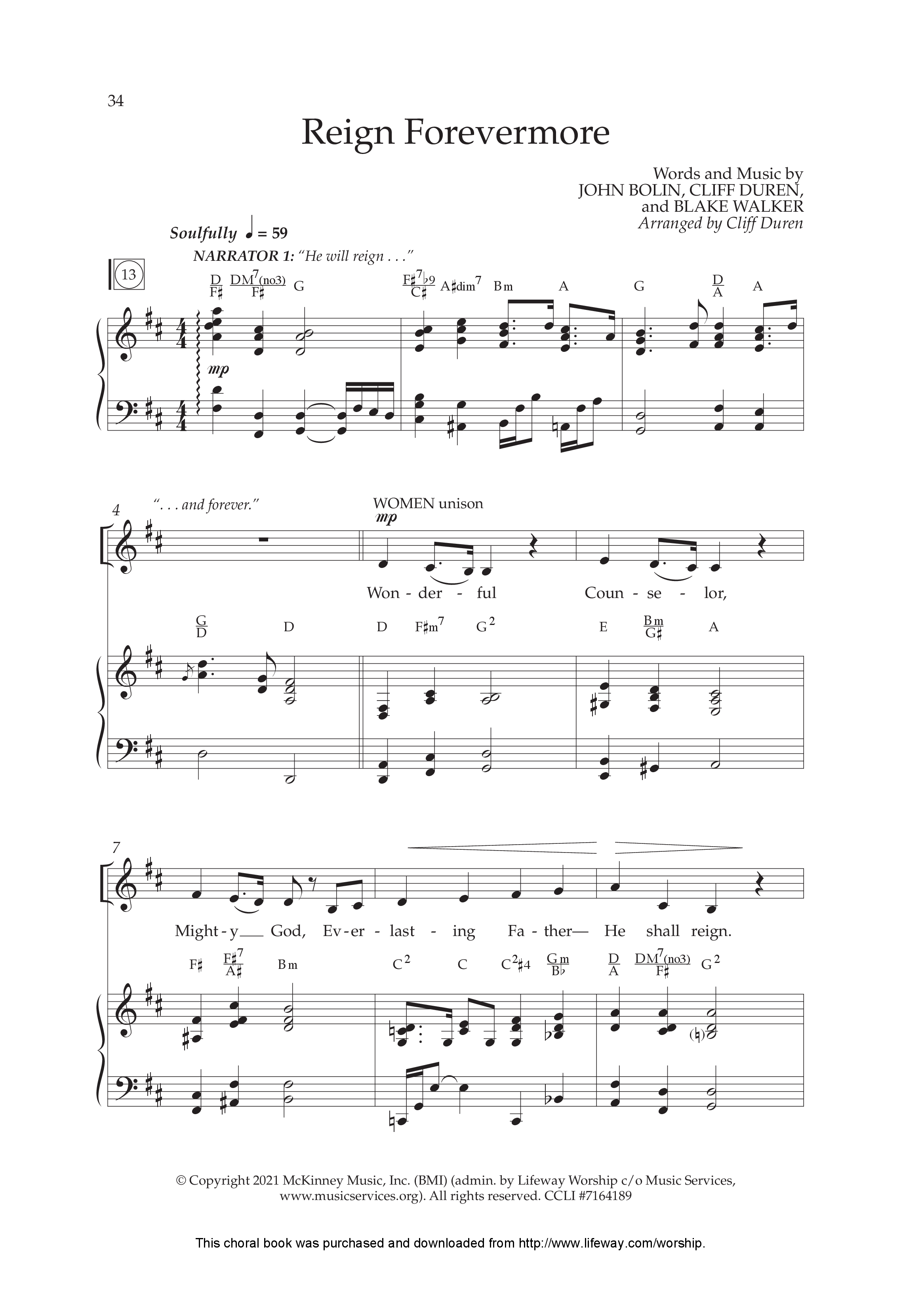 I Call Him Lord (7 Song Choral Collection) Song 3 (Piano SATB) (Lifeway Choral / Arr. Cliff Duren)