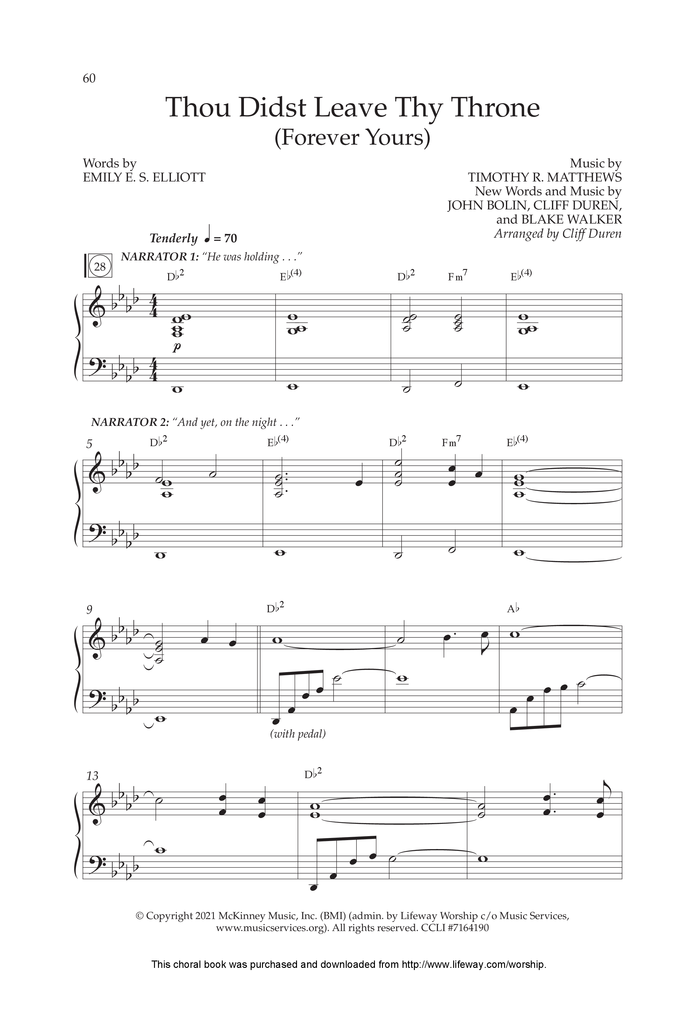 I Call Him Lord (7 Song Choral Collection) Song 5 (Piano SATB) (Lifeway Choral / Arr. Cliff Duren)