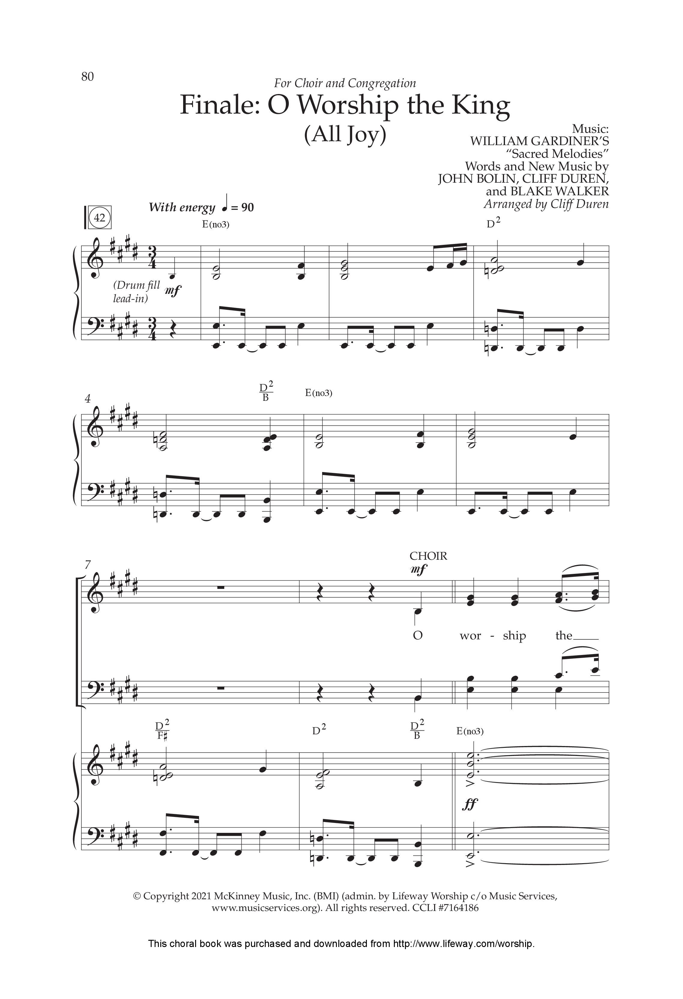 I Call Him Lord (7 Song Choral Collection) Song 7 (Piano SATB) (Lifeway Choral / Arr. Cliff Duren)