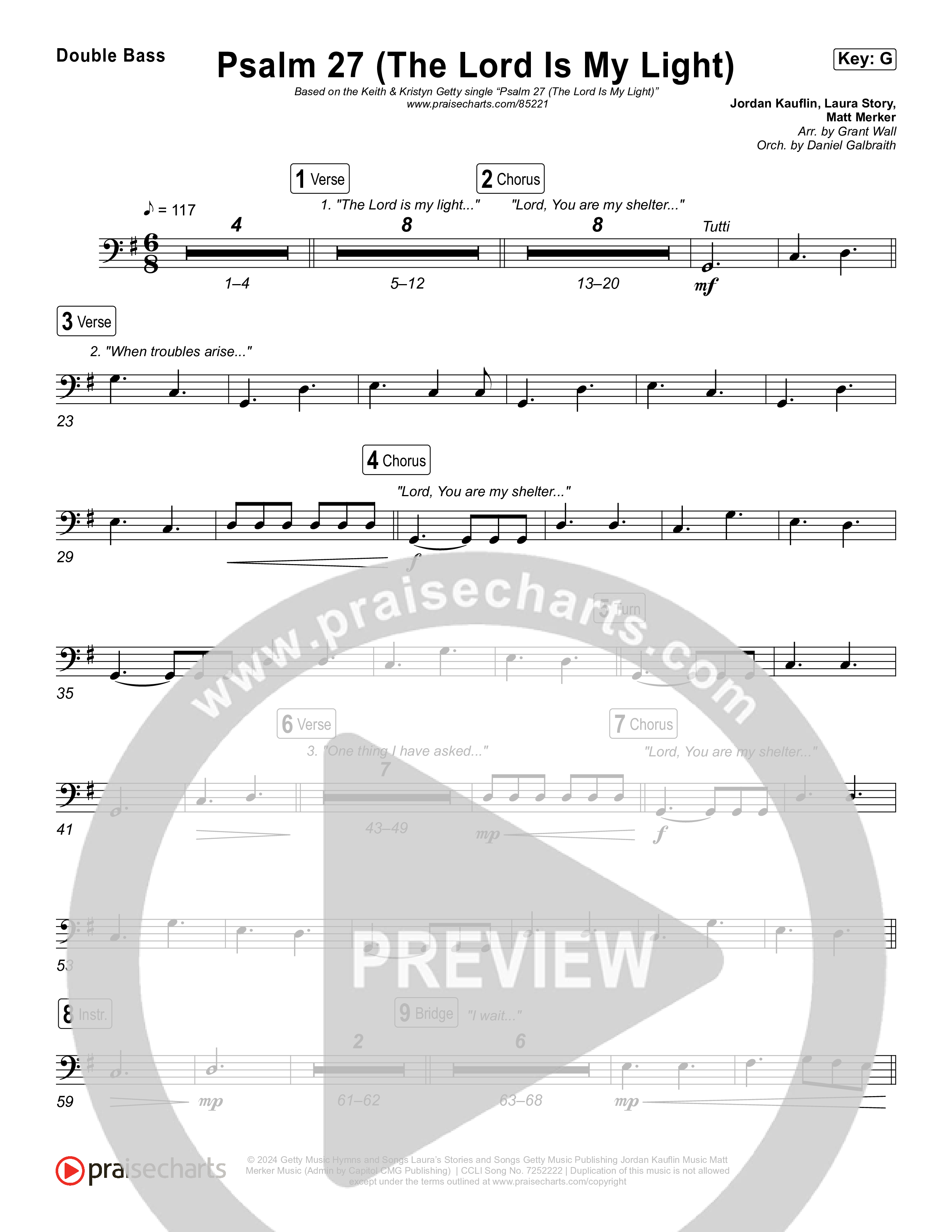 Psalm 27 (The Lord Is My Light) String Bass (Keith & Kristyn Getty / Jordan Kauflin / Laura Story / Sing!)