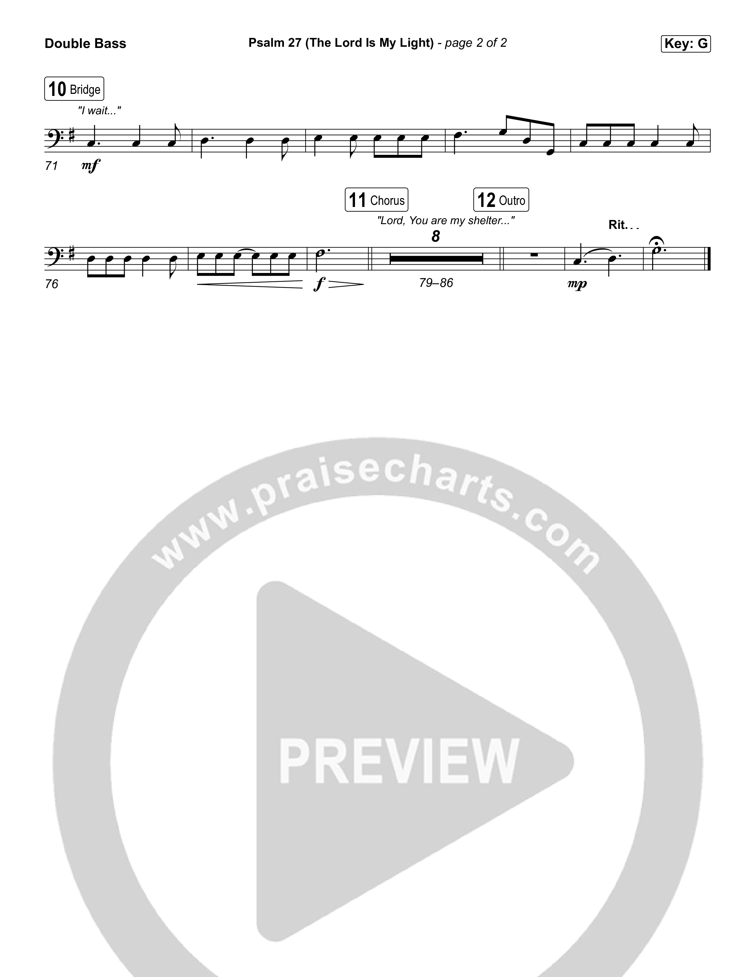 Psalm 27 (The Lord Is My Light) String Bass (Keith & Kristyn Getty / Jordan Kauflin / Laura Story / Sing!)