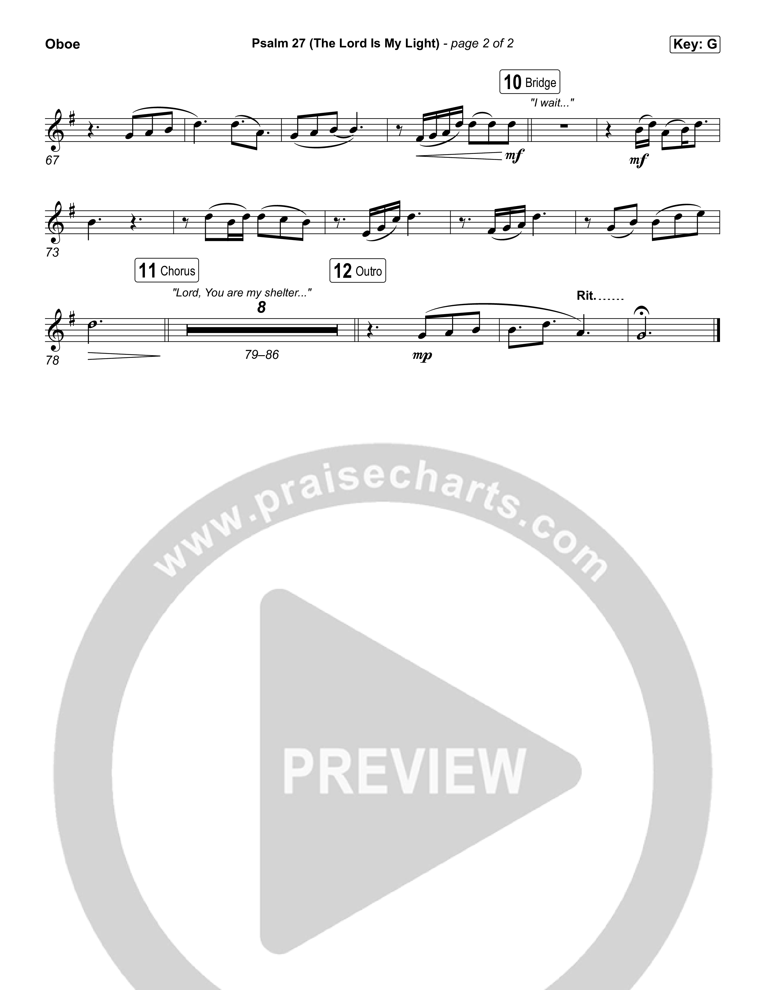 Psalm 27 (The Lord Is My Light) Oboe (Keith & Kristyn Getty / Jordan Kauflin / Laura Story / Sing!)