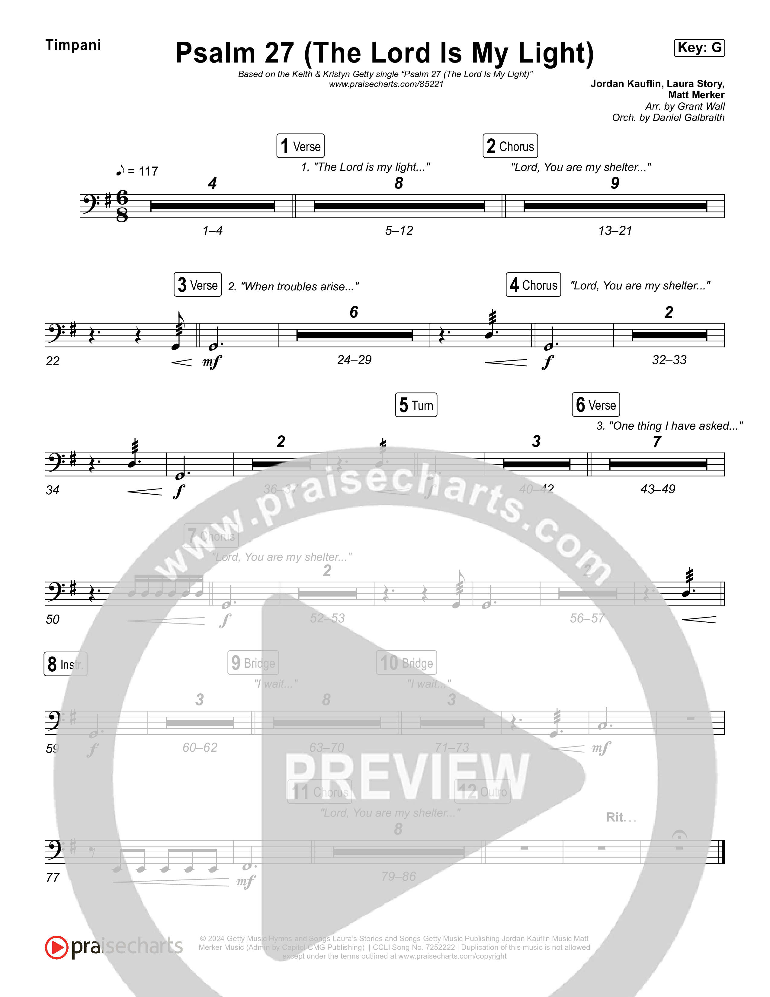 Psalm 27 (The Lord Is My Light) Timpani (Keith & Kristyn Getty / Jordan Kauflin / Laura Story / Sing!)