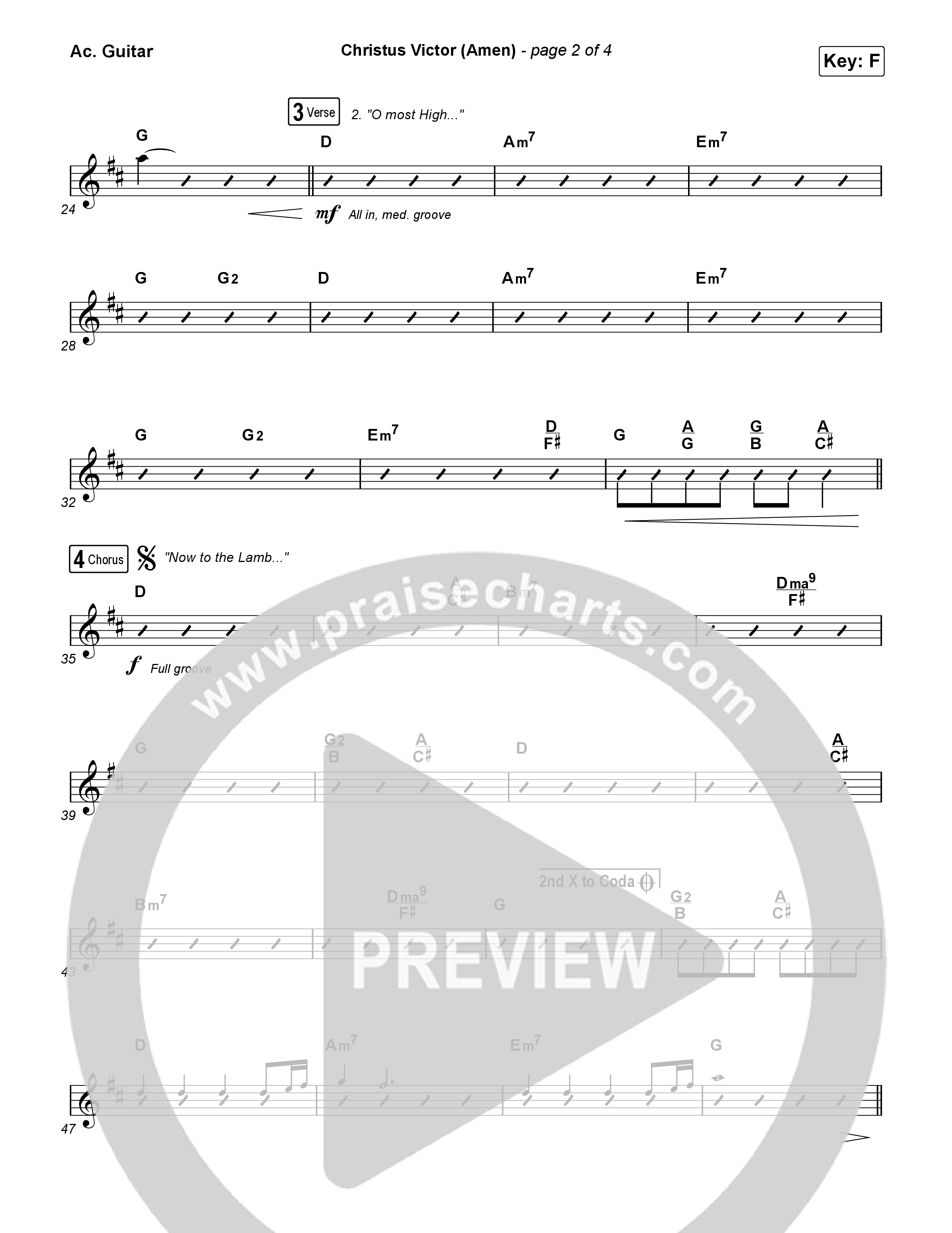 Christus Victor (Amen) Acoustic Guitar (Keith & Kristyn Getty / Cochren & Co / Sing!)