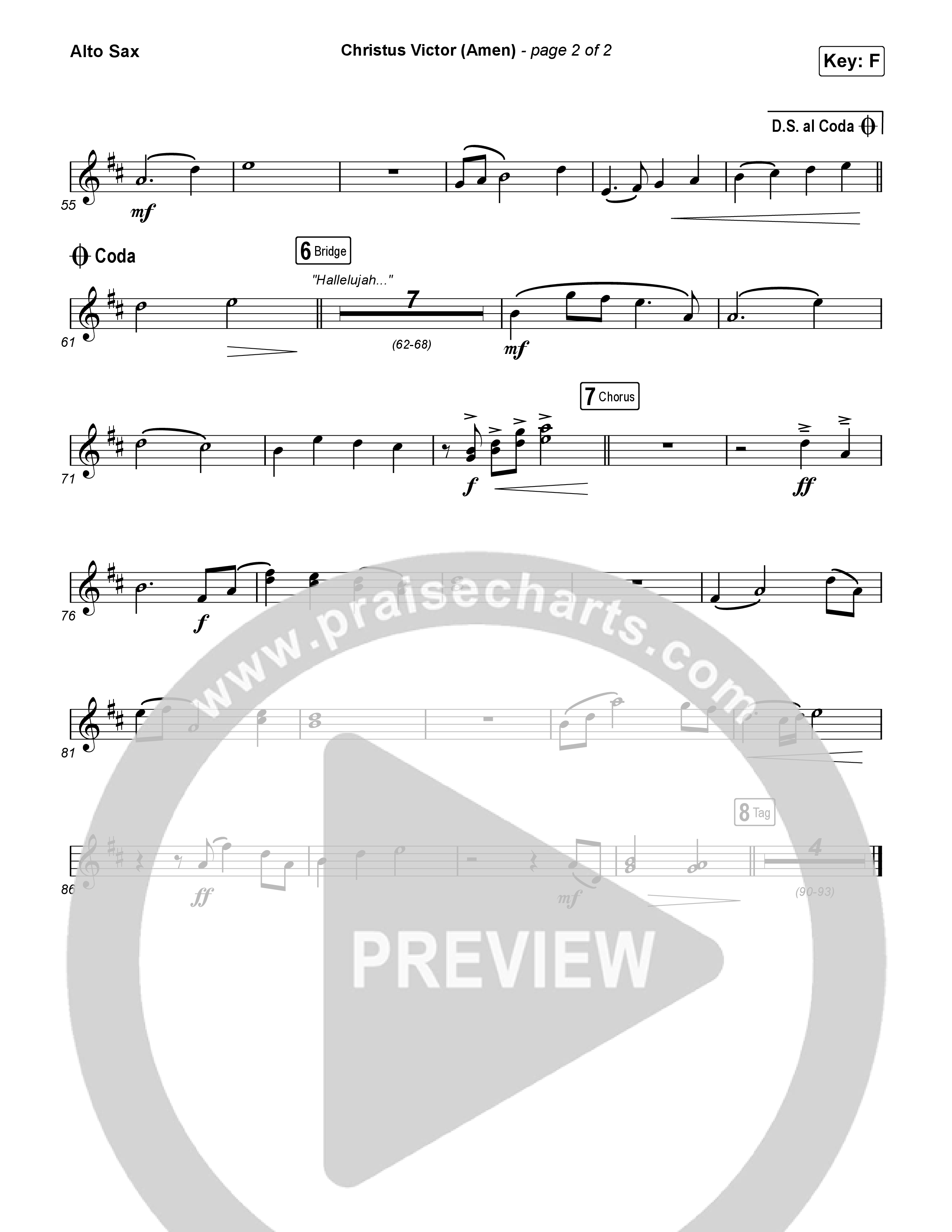 Christus Victor (Amen) Alto Sax (Keith & Kristyn Getty / Cochren & Co / Sing!)