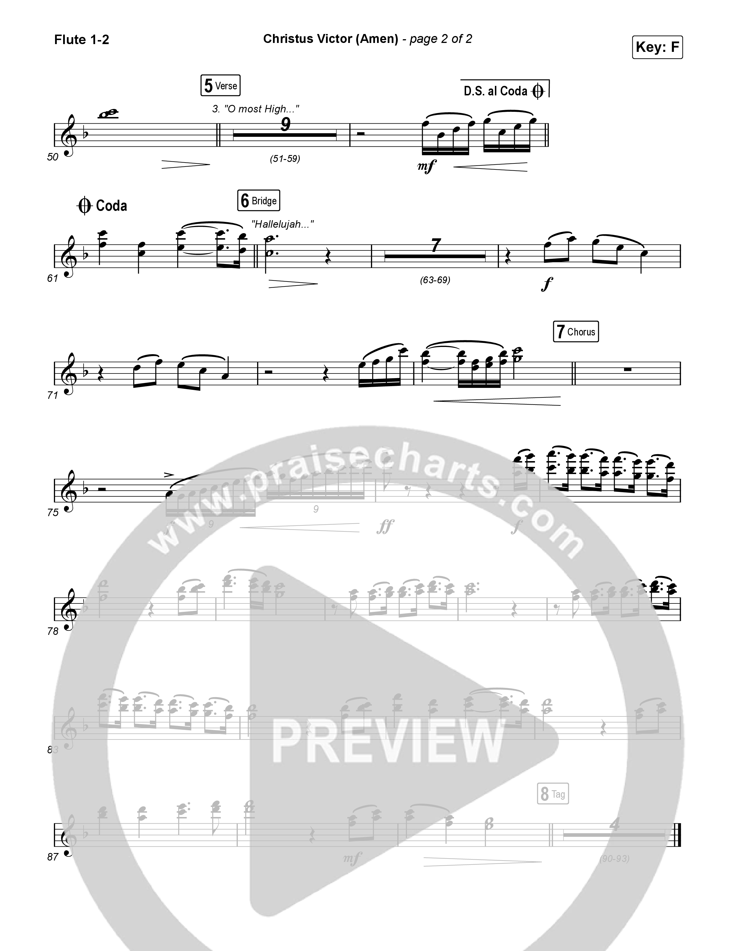 Christus Victor (Amen) Flute 1,2 (Keith & Kristyn Getty / Cochren & Co / Sing!)