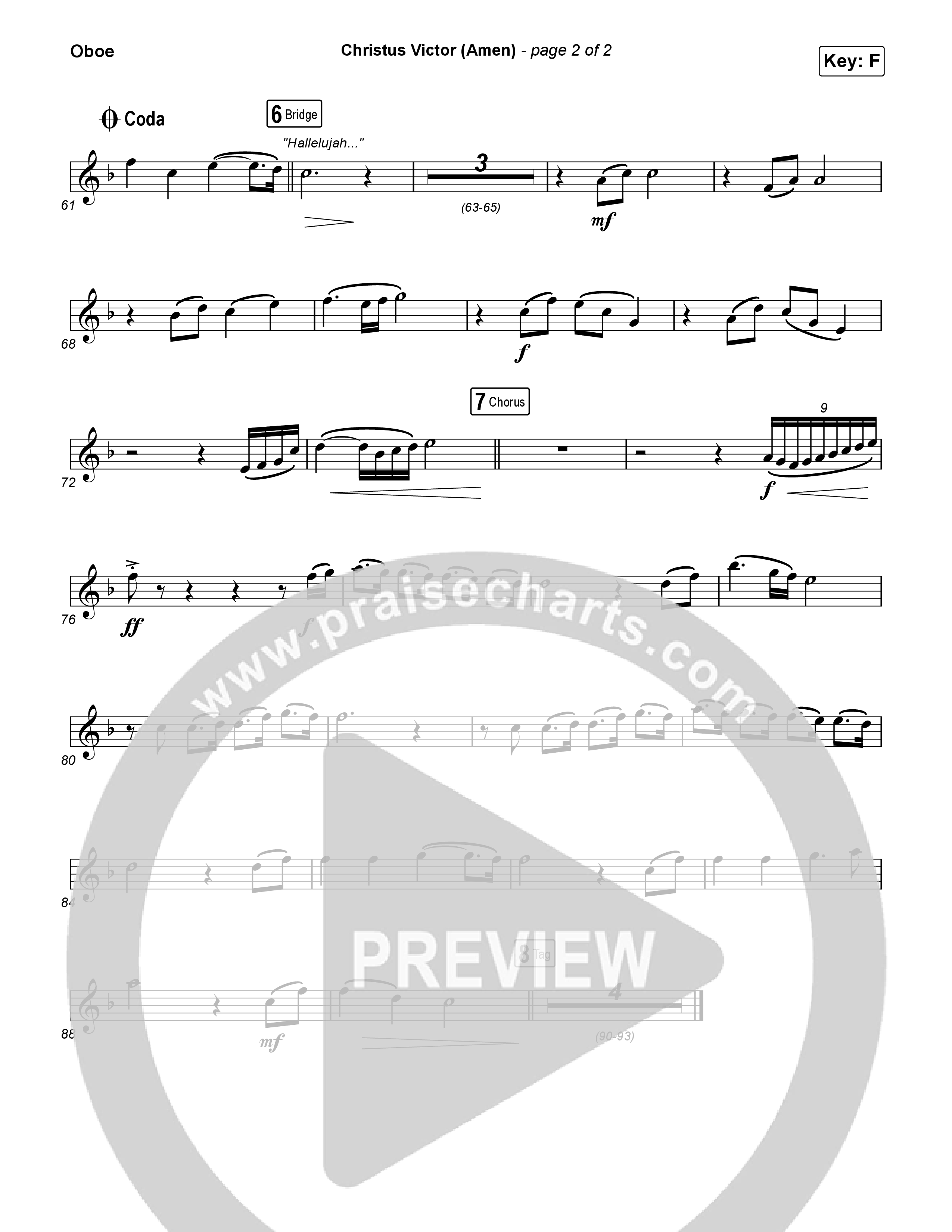 Christus Victor (Amen) Oboe (Keith & Kristyn Getty / Cochren & Co / Sing!)