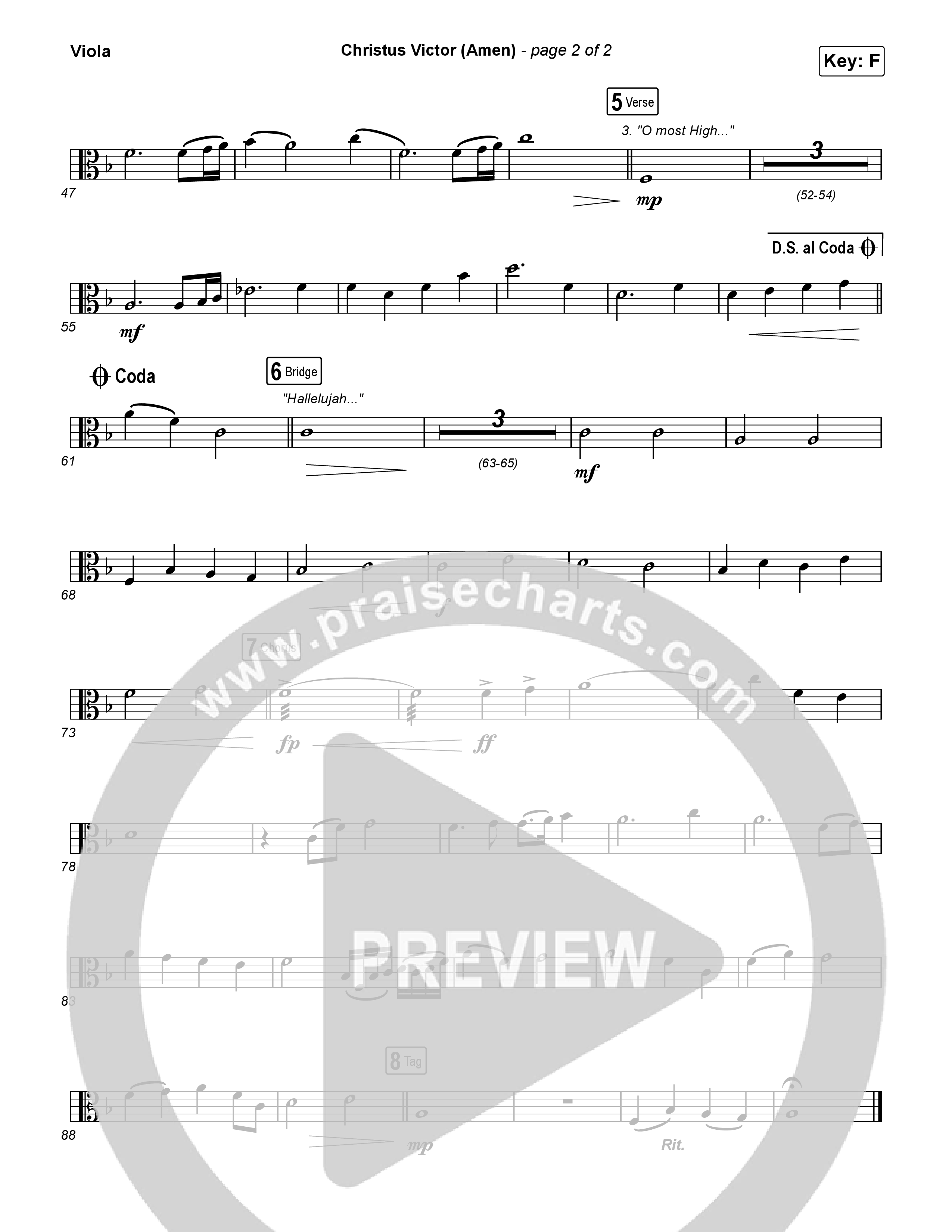 Christus Victor (Amen) Viola (Keith & Kristyn Getty / Cochren & Co / Sing!)