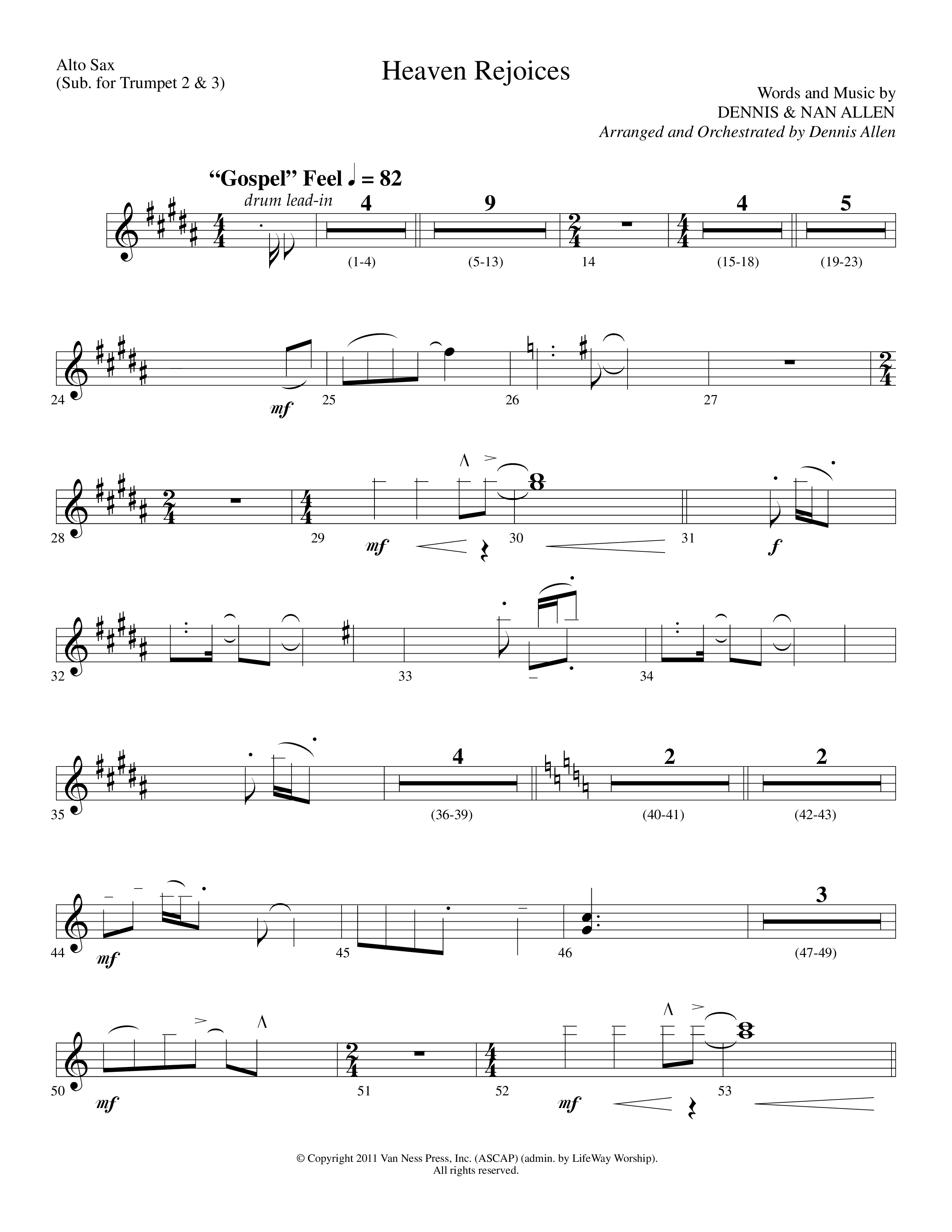 Heaven Rejoices (Choral Anthem SATB) Alto Sax (Lifeway Choral / Arr. Dennis Allen)