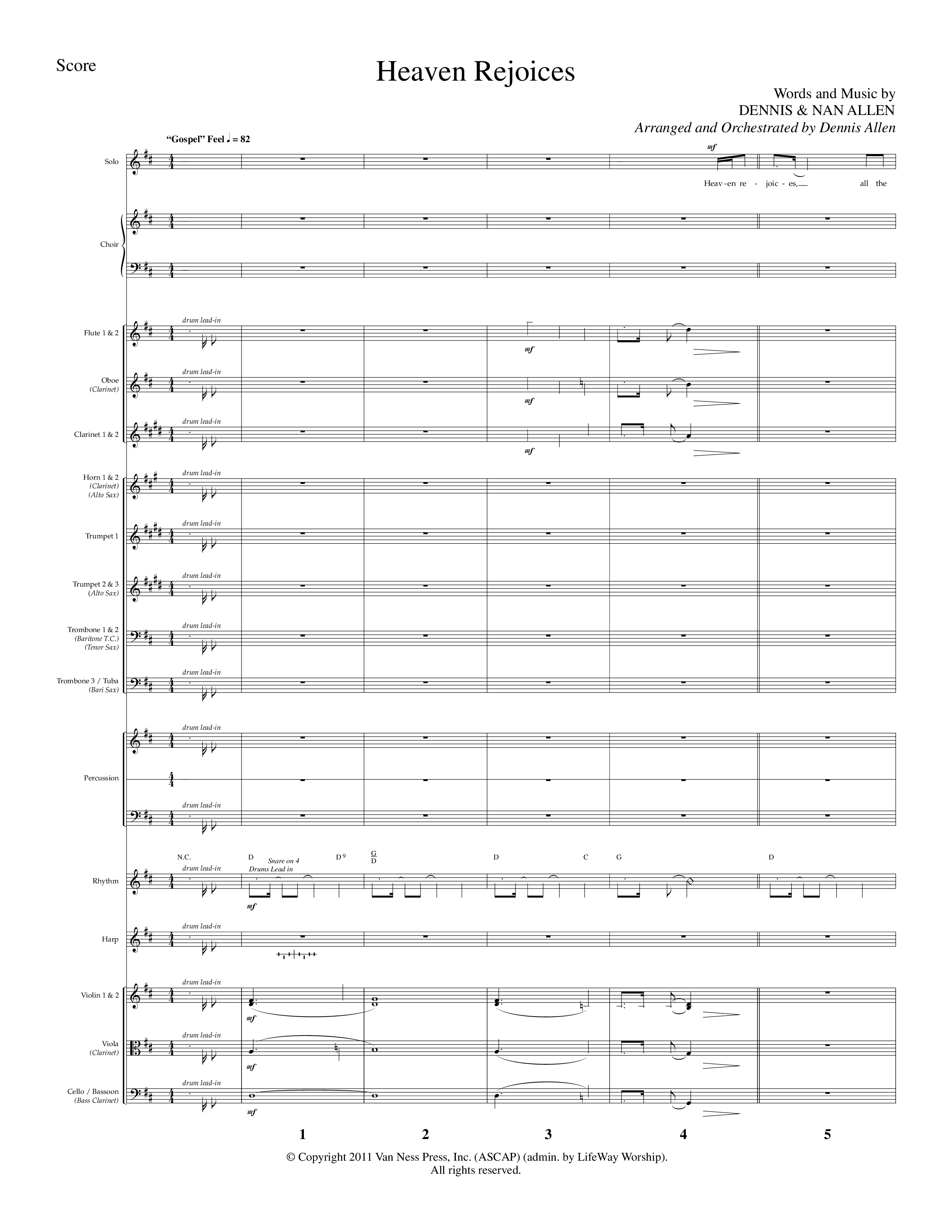 Heaven Rejoices (Choral Anthem SATB) Conductor's Score (Lifeway Choral / Arr. Dennis Allen)
