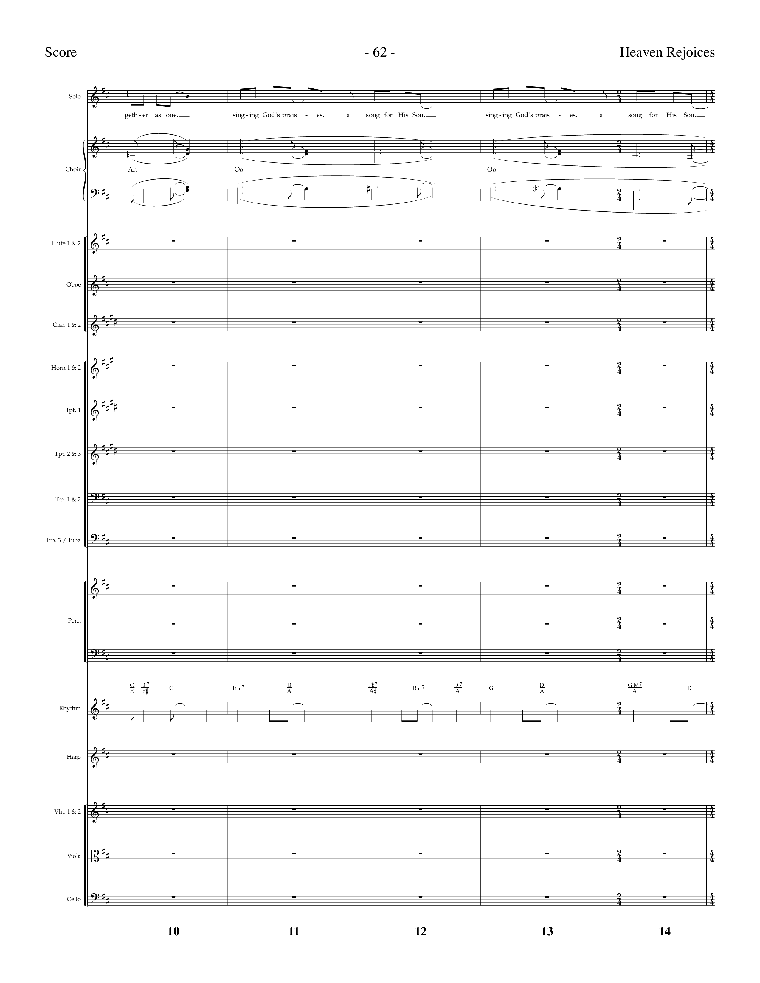 Heaven Rejoices (Choral Anthem SATB) Conductor's Score (Lifeway Choral / Arr. Dennis Allen)