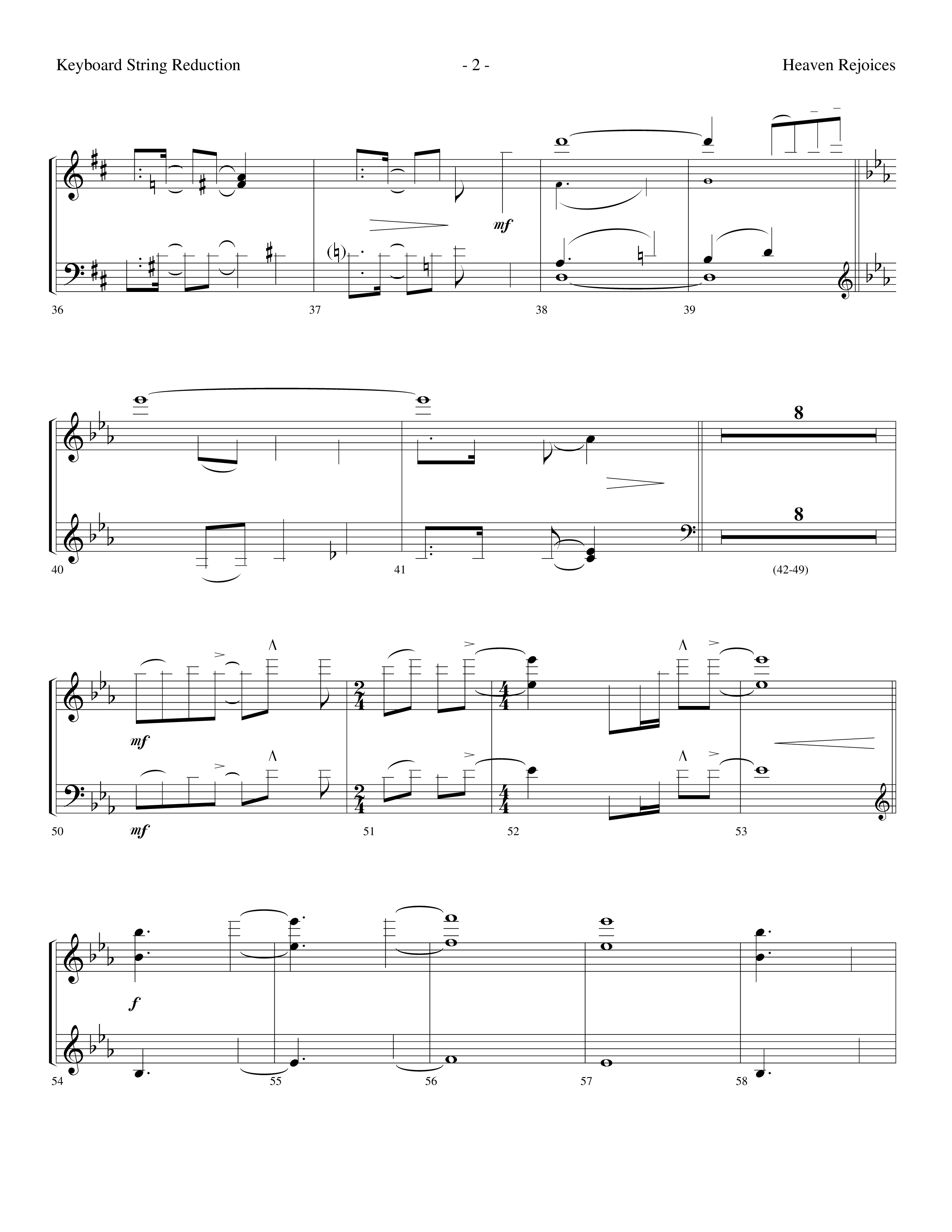 Heaven Rejoices (Choral Anthem SATB) String Reduction (Lifeway Choral / Arr. Dennis Allen)