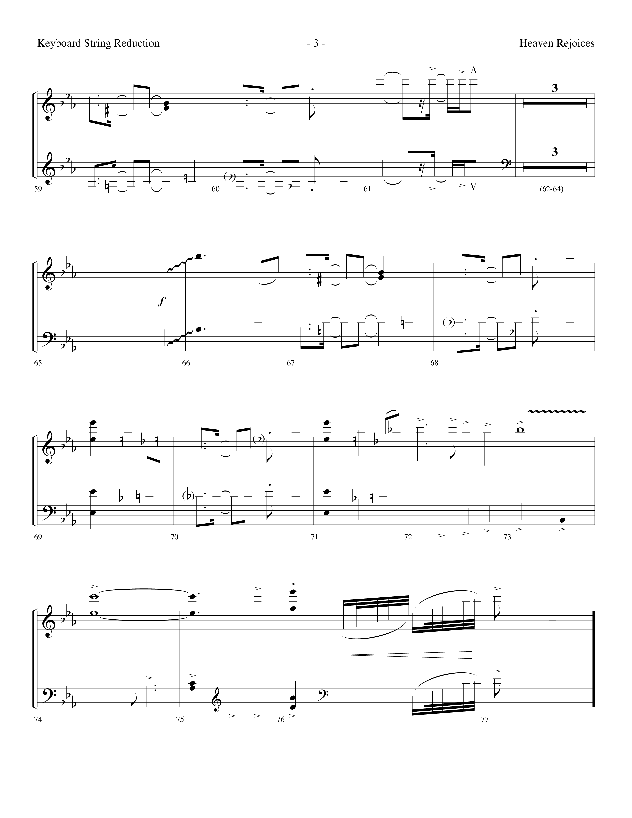Heaven Rejoices (Choral Anthem SATB) String Reduction (Lifeway Choral / Arr. Dennis Allen)
