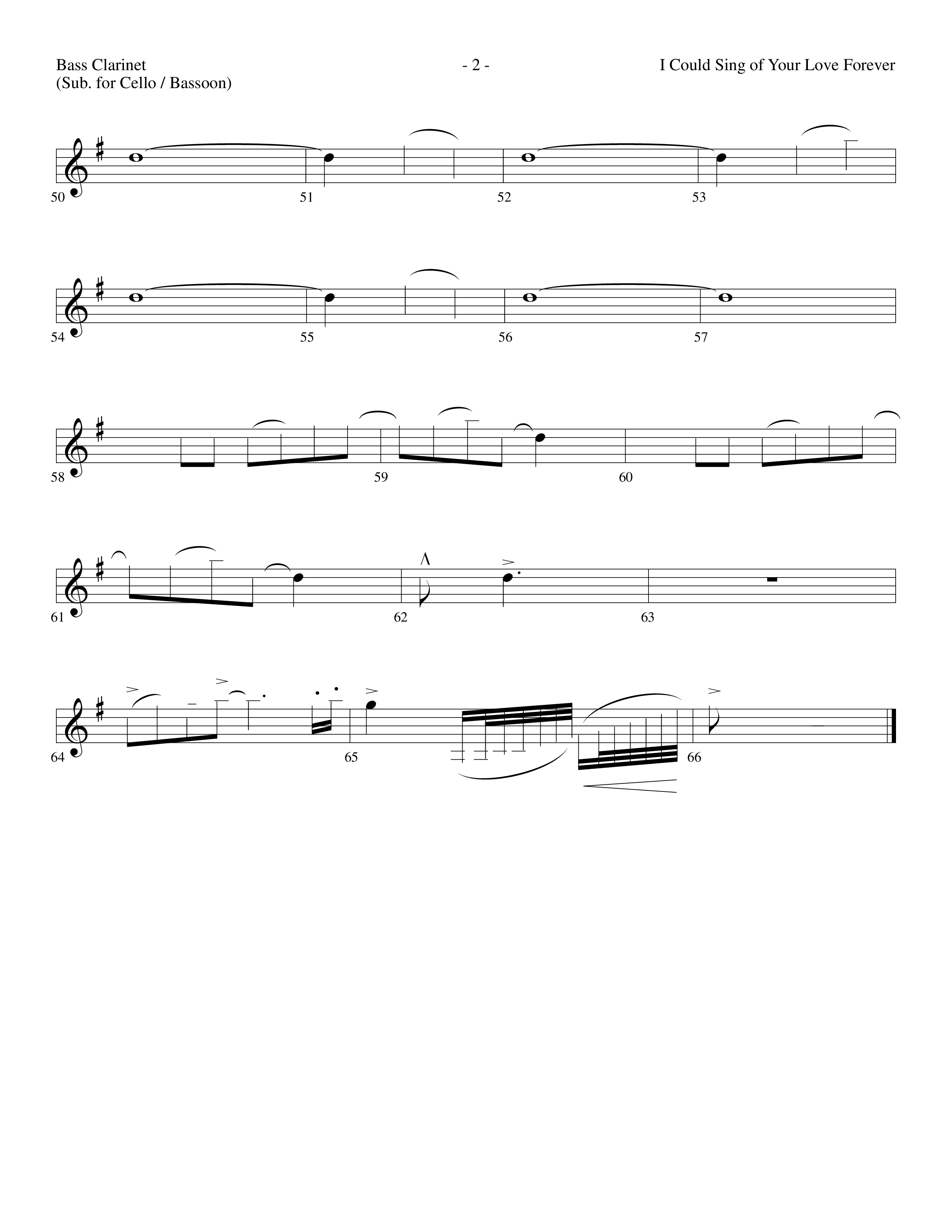 I Could Sing Of Your Love Forever (with O Come All Ye Faithful) (Choral Anthem SATB) Bass Clarinet (Lifeway Choral / Arr. Dennis Allen)