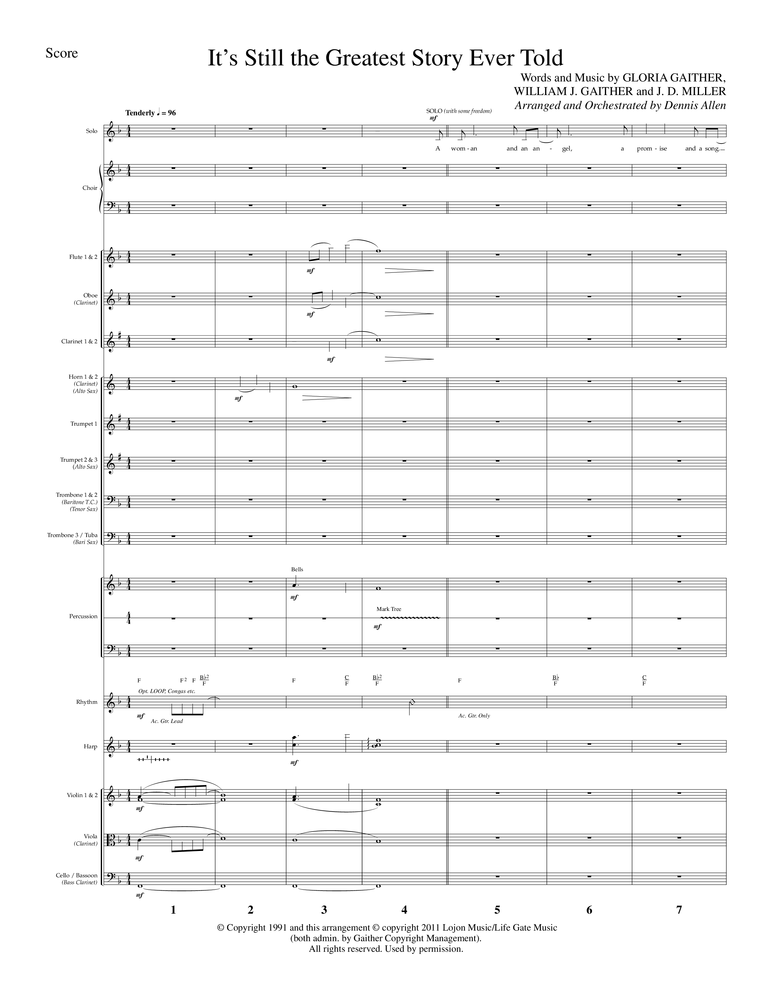 It's Still The Greatest Story Ever Told (Choral Anthem SATB) Orchestration (Lifeway Choral / Arr. Dennis Allen)