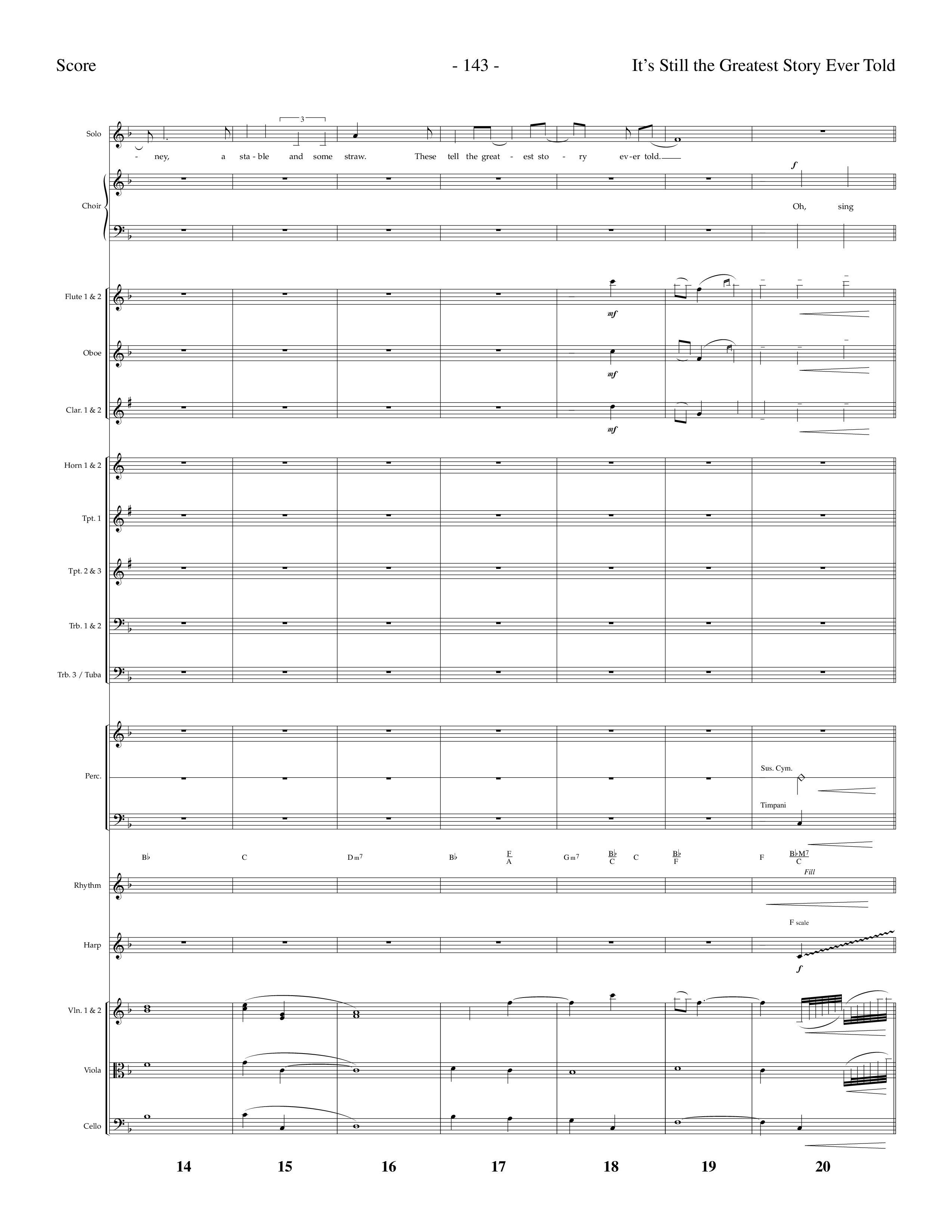 It's Still The Greatest Story Ever Told (Choral Anthem SATB) Orchestration (Lifeway Choral / Arr. Dennis Allen)