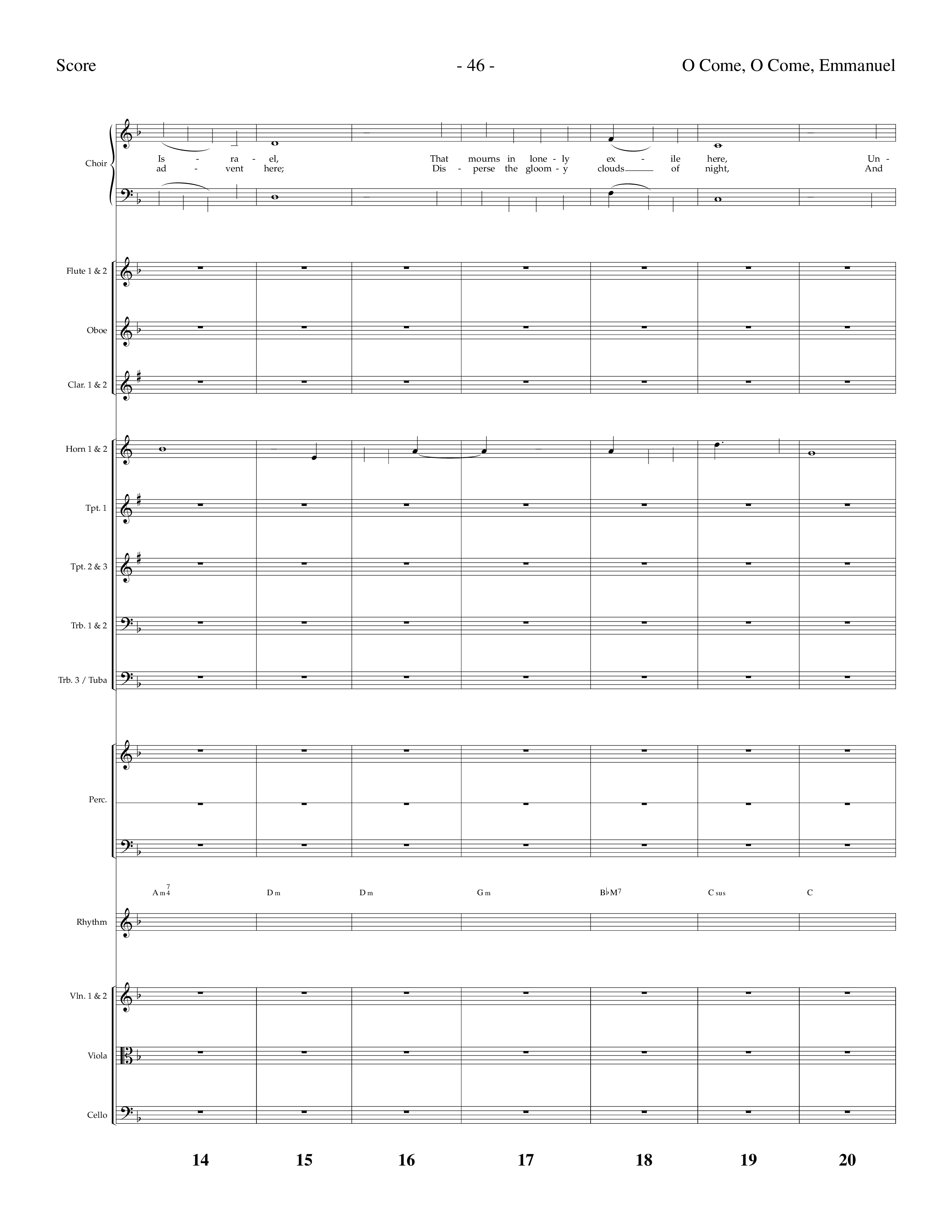 O Come O Come Emmanuel (Choral Anthem SATB) Conductor's Score (Lifeway Worship / Arr. Dennis Allen)