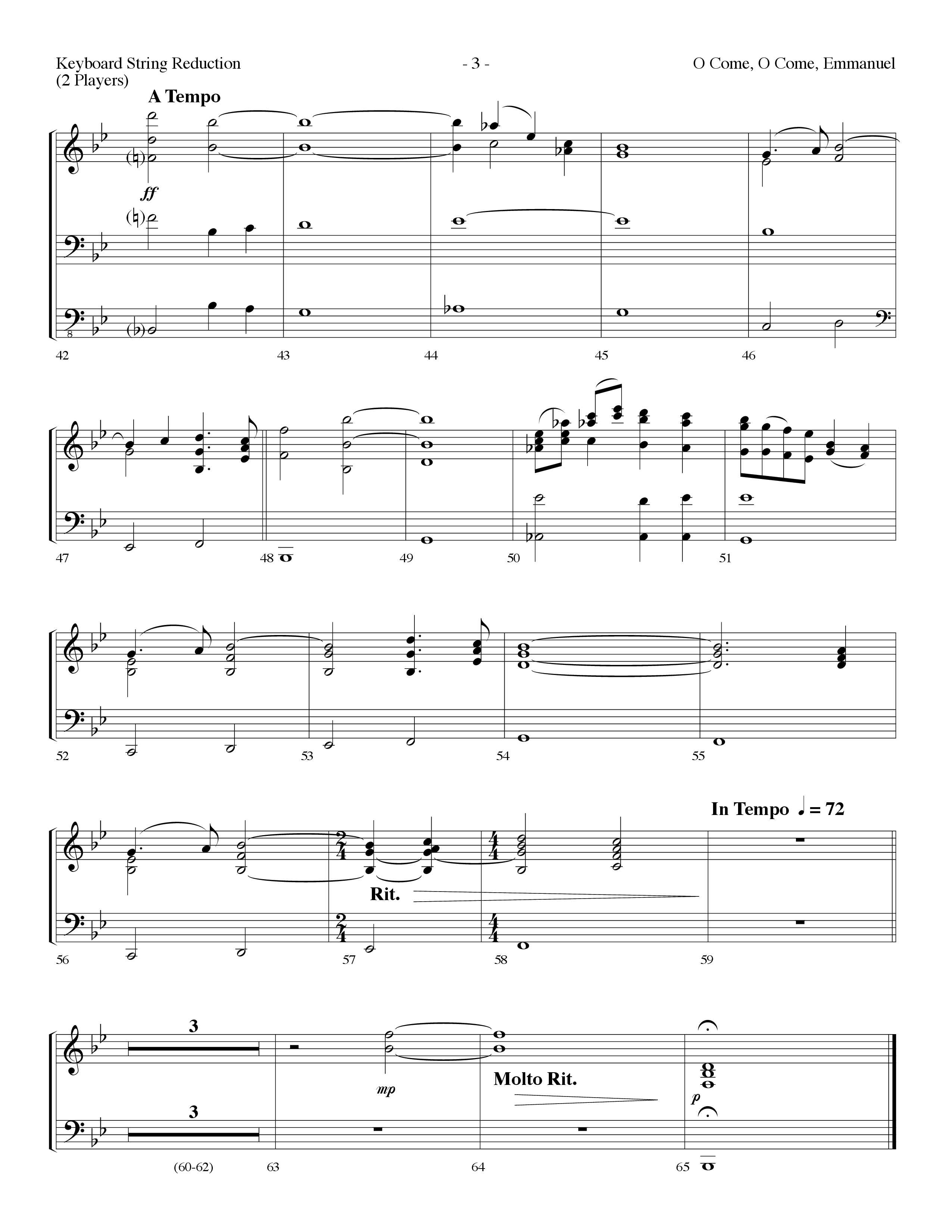 O Come O Come Emmanuel (Choral Anthem SATB) String Reduction (Lifeway Choral / Arr. Dennis Allen)