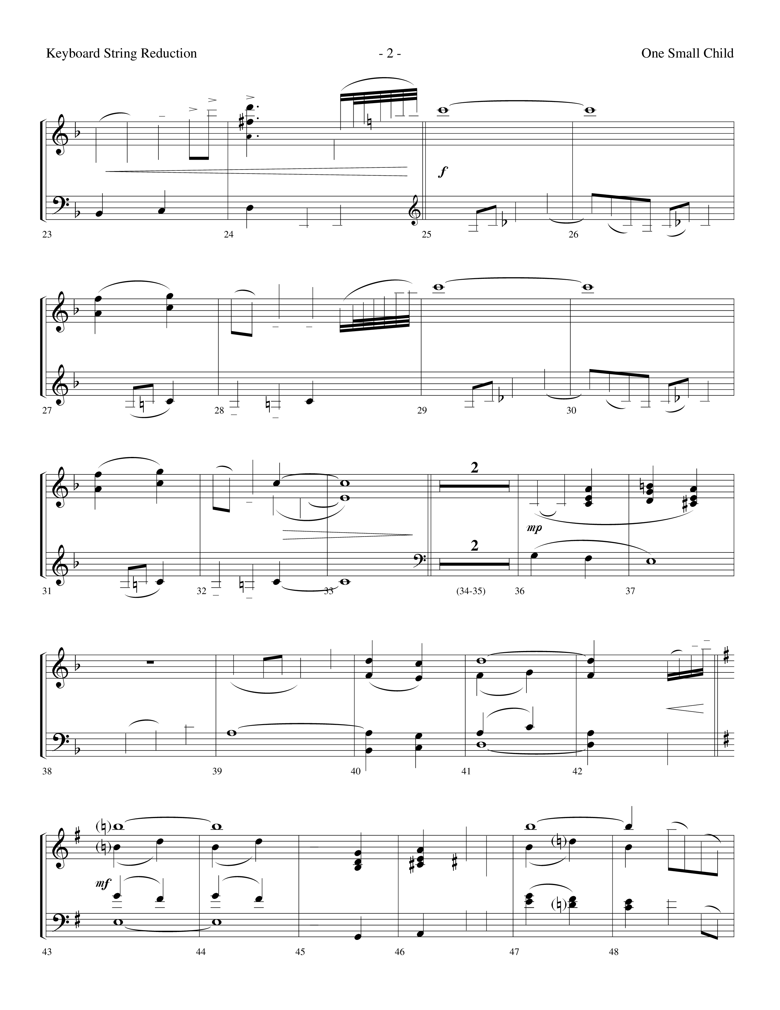 One Small Child (Choral Anthem SATB) String Reduction (Lifeway Choral / Arr. Dennis Allen)