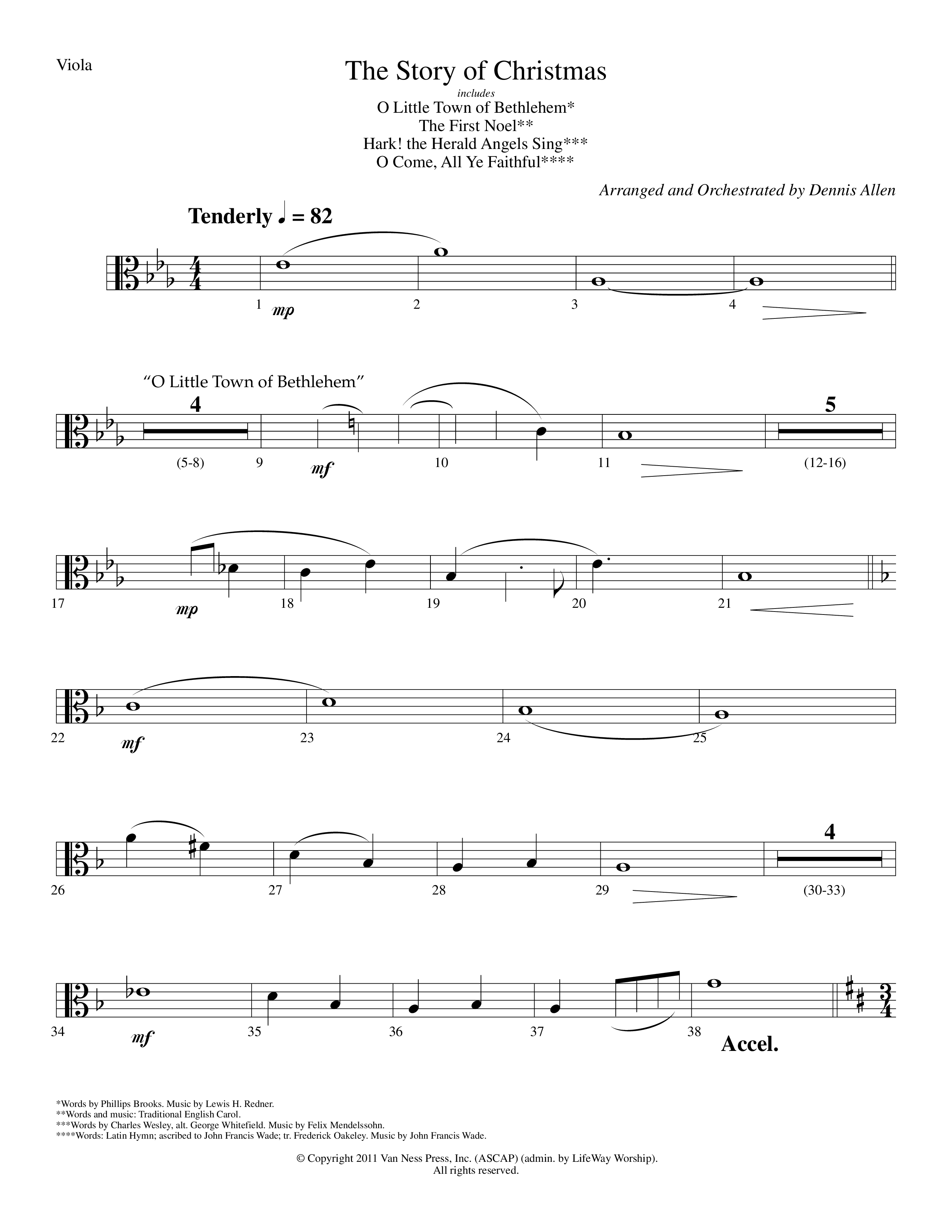 The Story Of Christmas (Choral Anthem SATB) Viola (Lifeway Choral / Arr. Dennis Allen)