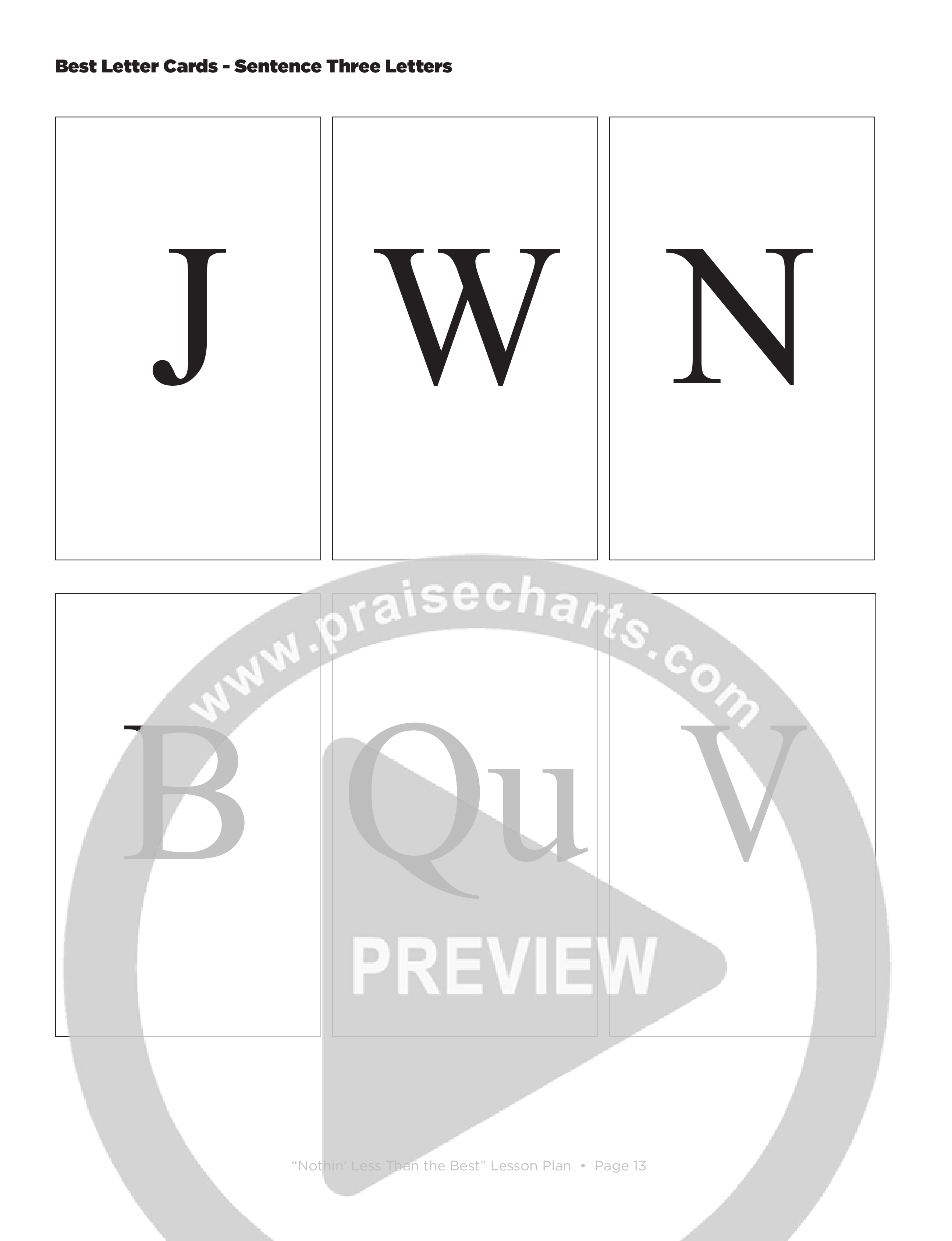 Nothin’ Less Than The Best (Kids) Lesson Plan (PDF) (Lifeway Choral / Arr. Craig Adams)