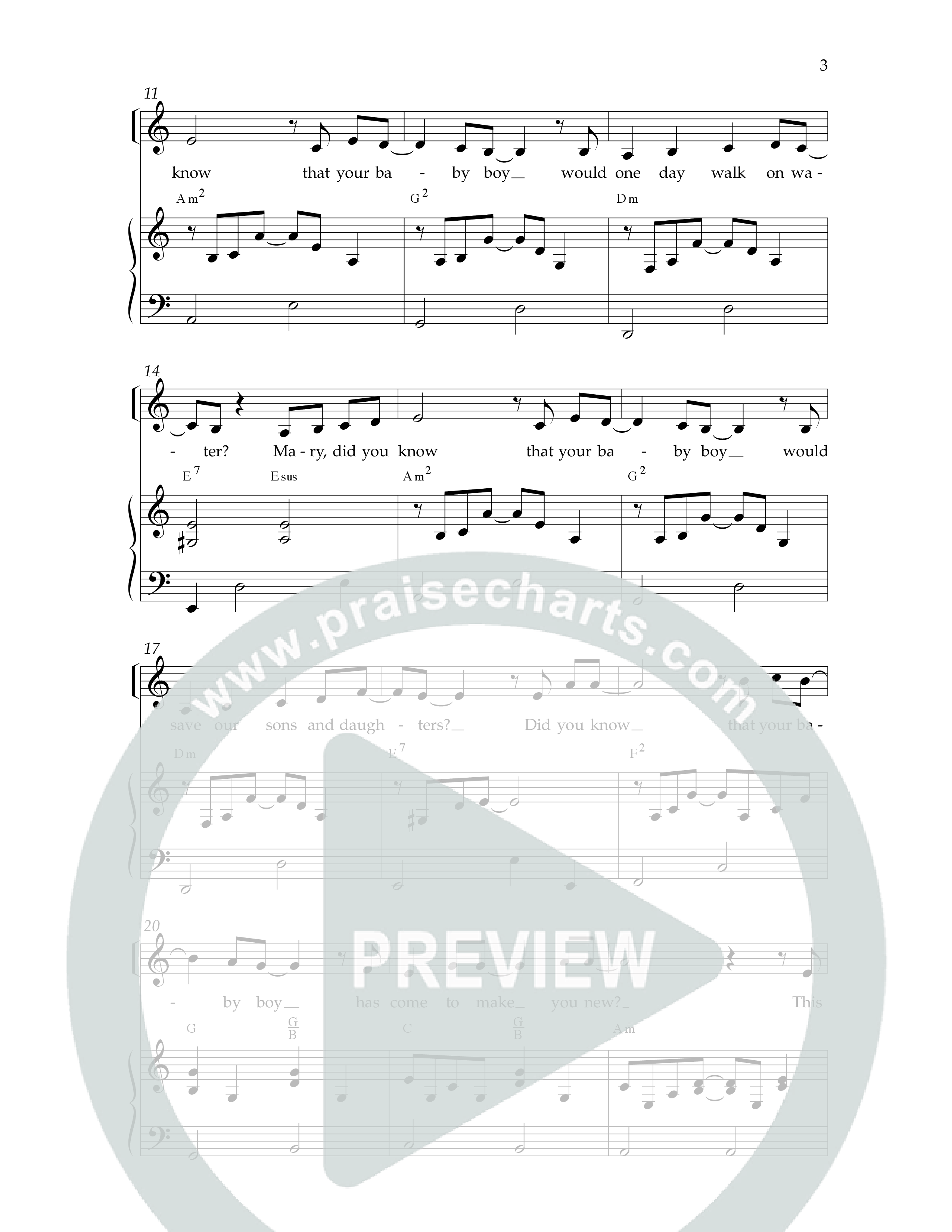 Mary Did You Know (Kids) Piano/Choir (Uni/2-Part) (Lifeway Choral / Arr. Craig Adams)