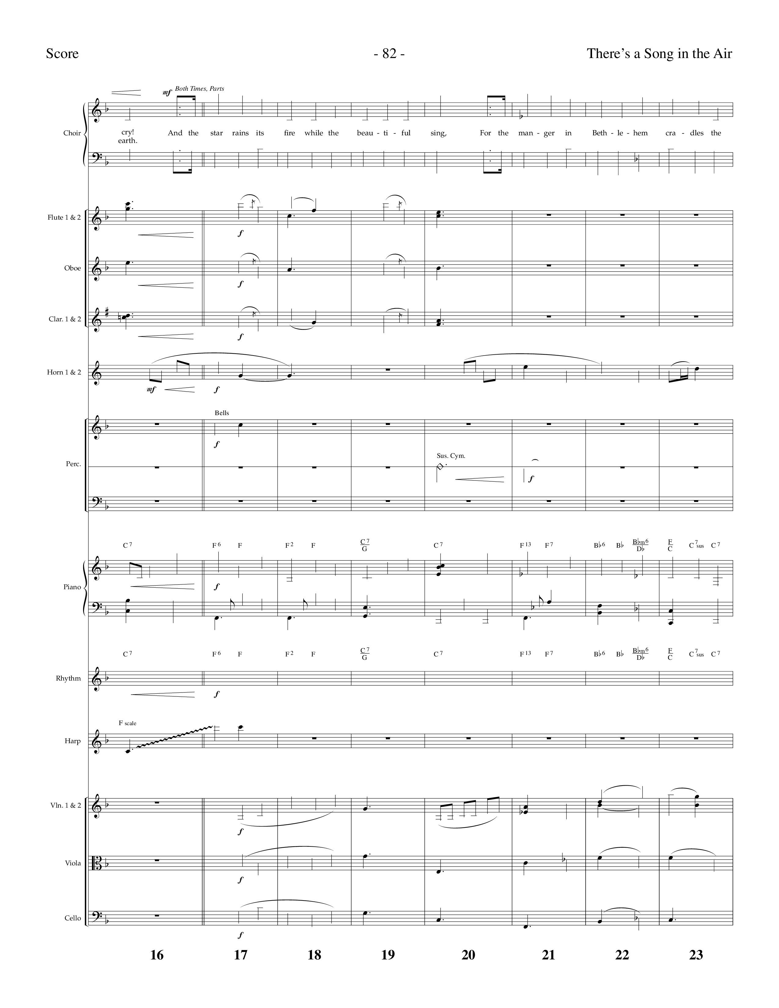 There's A Song In The Air (Choral Anthem SATB) Orchestration (Lifeway Choral / Arr. Dennis Allen)