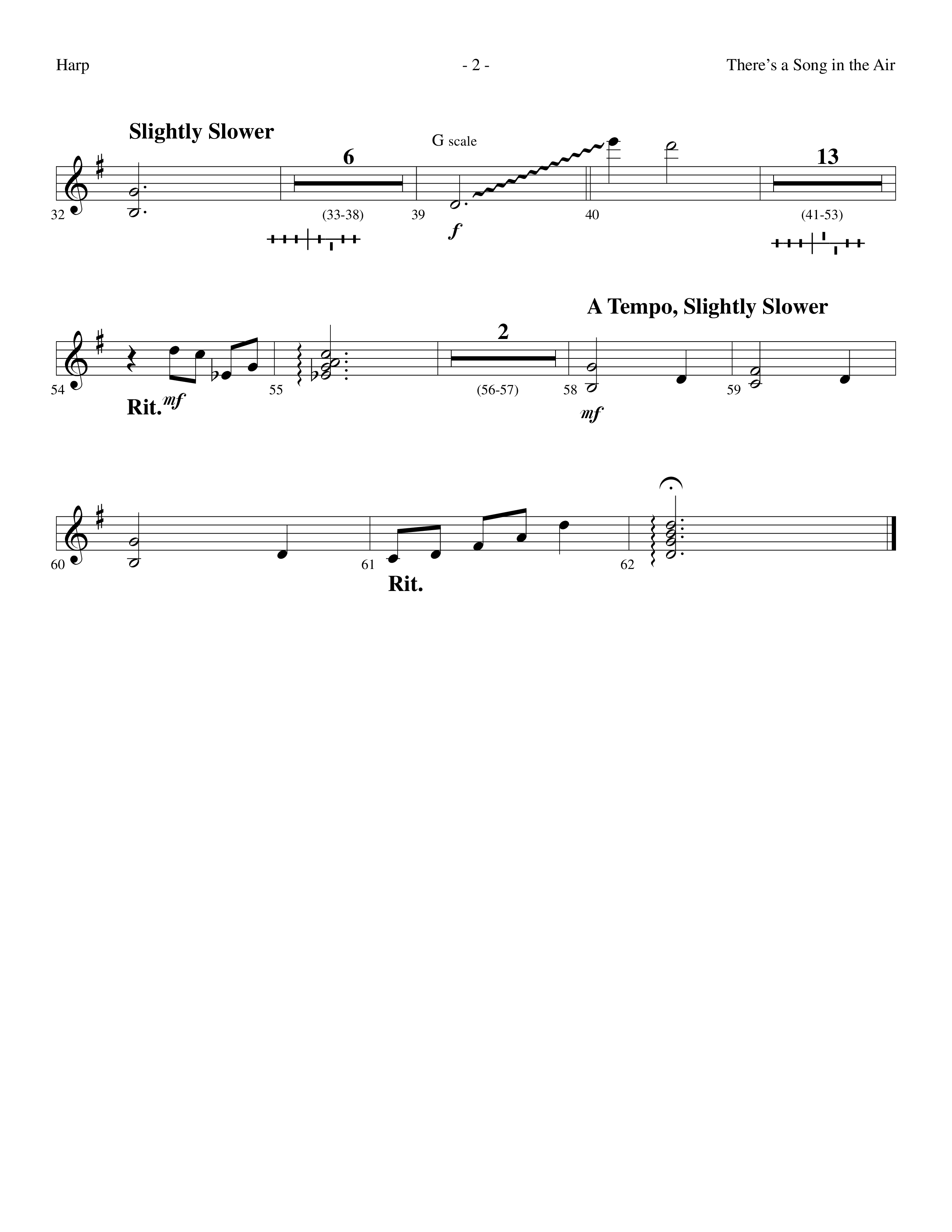 There's A Song In The Air (Choral Anthem SATB) Harp (Lifeway Choral / Arr. Dennis Allen)