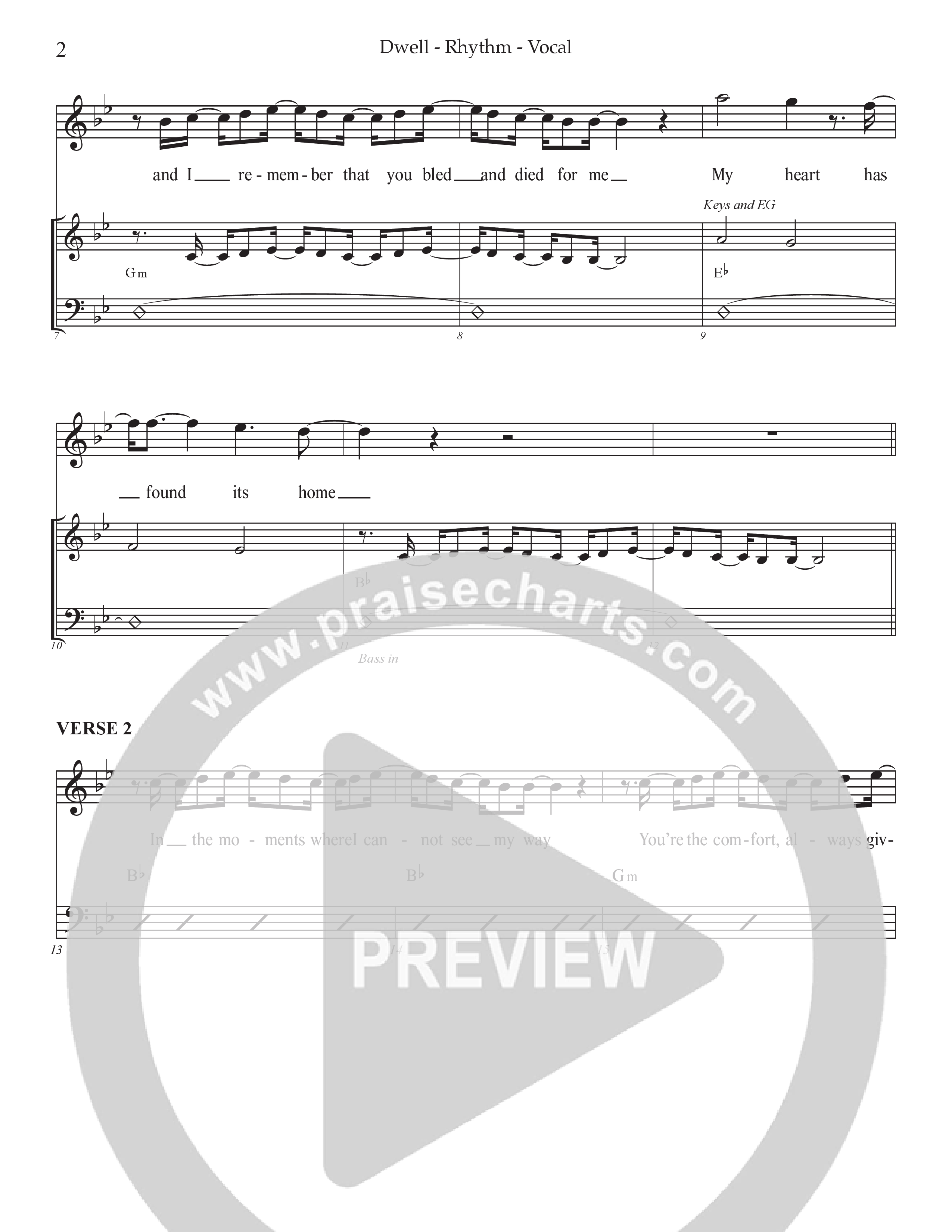 Dwell Rhythm/Vocal (Prestonwood Worship / Holly McWilliams / Arr. Dylan McNab / Orch. Johann Acuna)