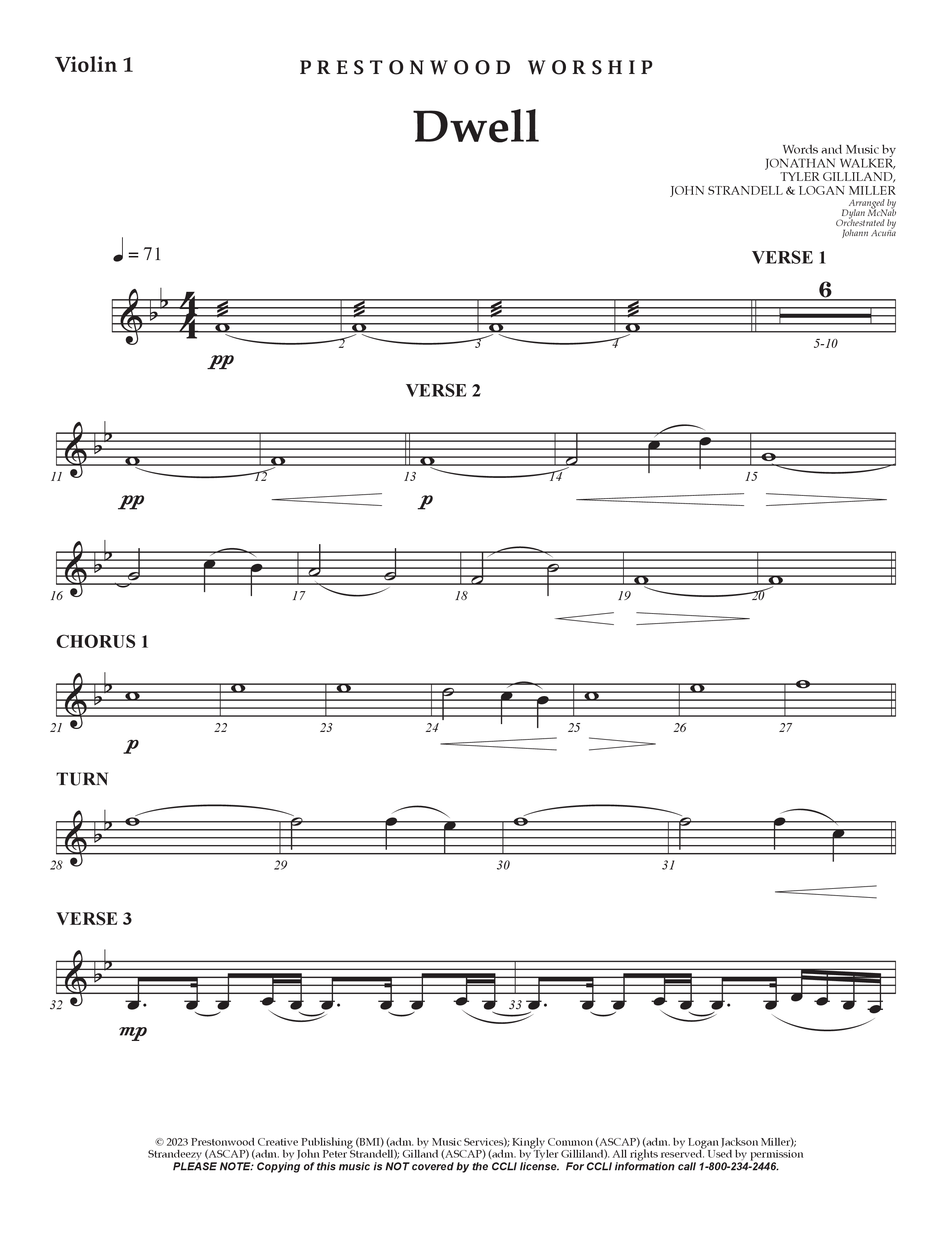 Dwell String Ensemble (Prestonwood Worship / Holly McWilliams / Arr. Dylan McNab / Orch. Johann Acuna)