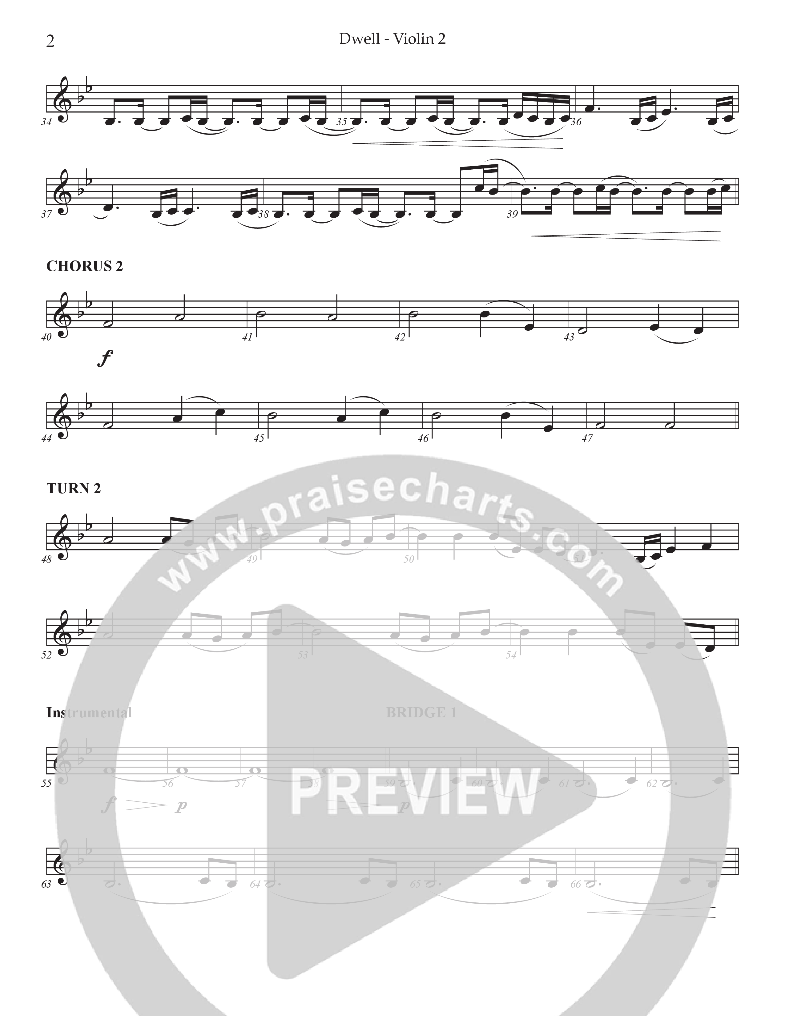 Dwell Violin 2 (Prestonwood Worship / Holly McWilliams / Arr. Dylan McNab / Orch. Johann Acuna)
