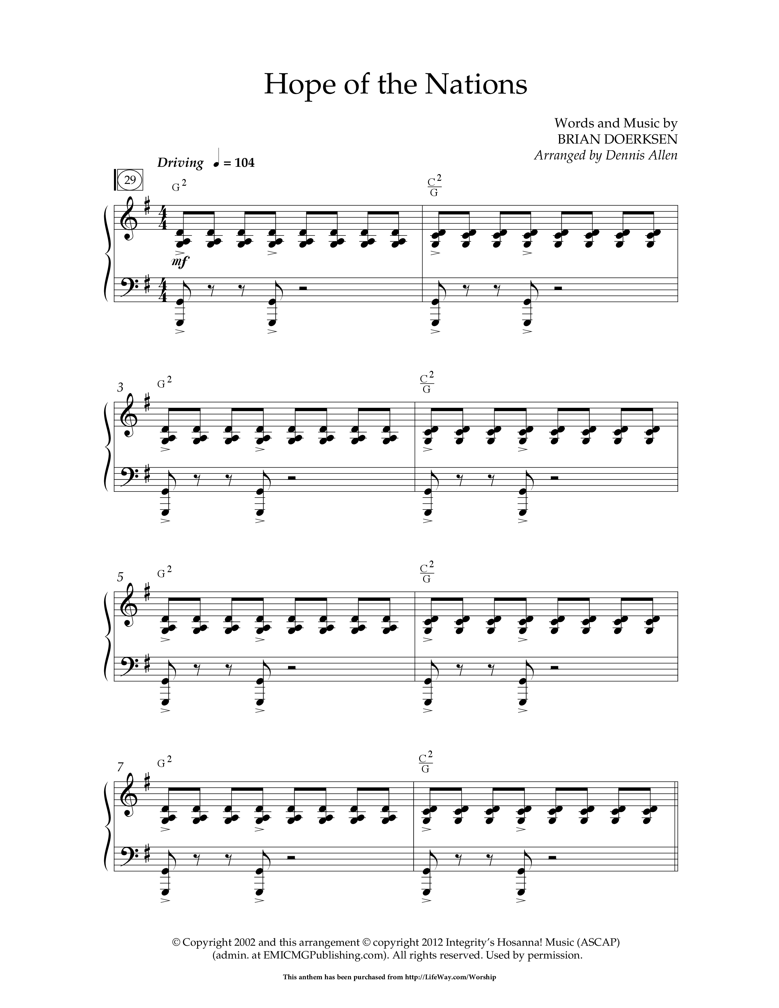 All Is Well (9 Song Choral Collection) Song 7 (Piano SATB) (Lifeway Choral / Arr. Dennis Allen)