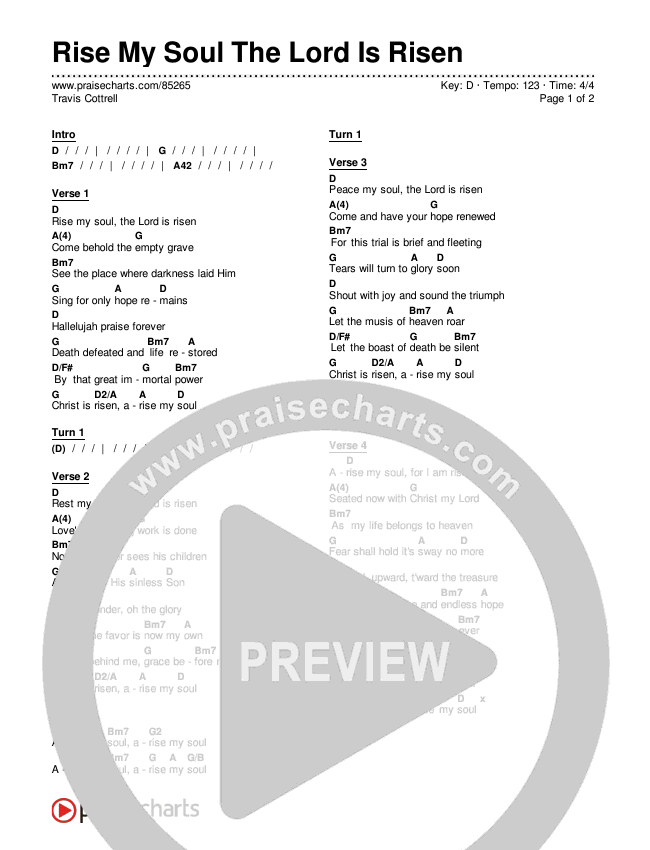 Rise My Soul The Lord Is Risen (Choral/SATB) Chords & Lyrics (Travis Cottrell / Arr. Mason Brown / Orch. Daniel Galbraith)