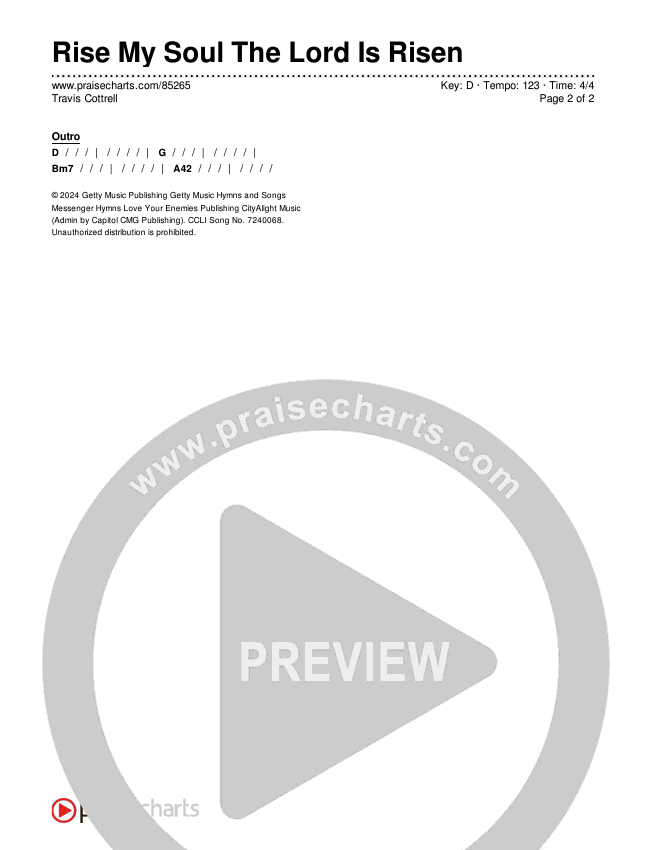 Rise My Soul The Lord Is Risen (Choral/SATB) Chords & Lyrics (Travis Cottrell / Arr. Mason Brown / Orch. Daniel Galbraith)