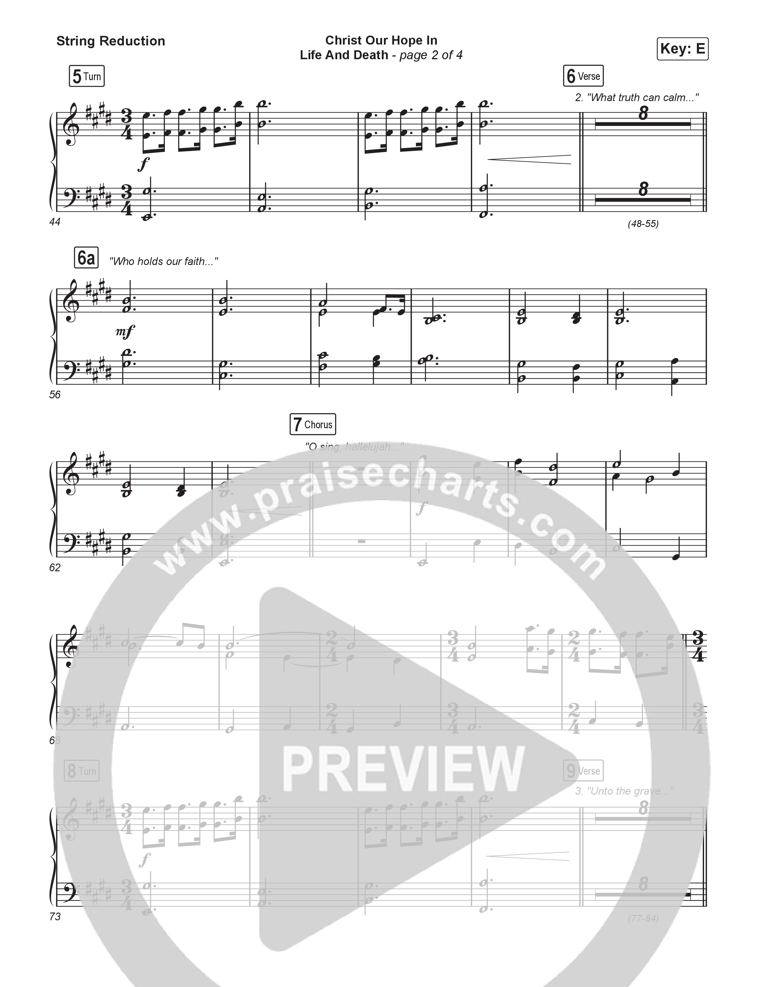 Christ Our Hope In Life And Death (Choral/SATB) String Reduction (Travis Cottrell / Arr. Mason Brown / Orch. Travis Patton)