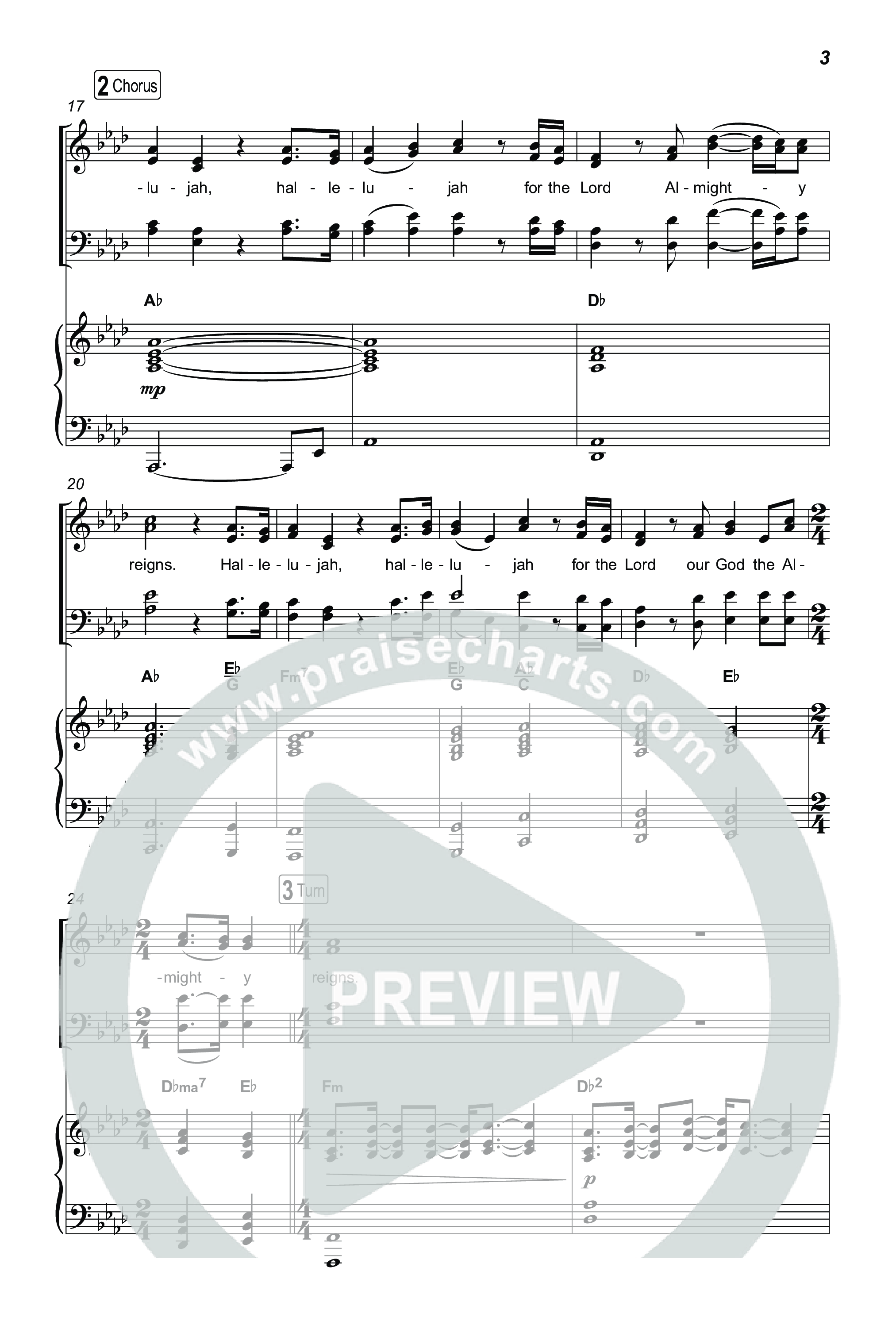 The Lord Almighty Reigns (Choral/SATB) Octavo (SATB & Pno) (Travis Cottrell / Brooke Voland / Arr. Mason Brown)
