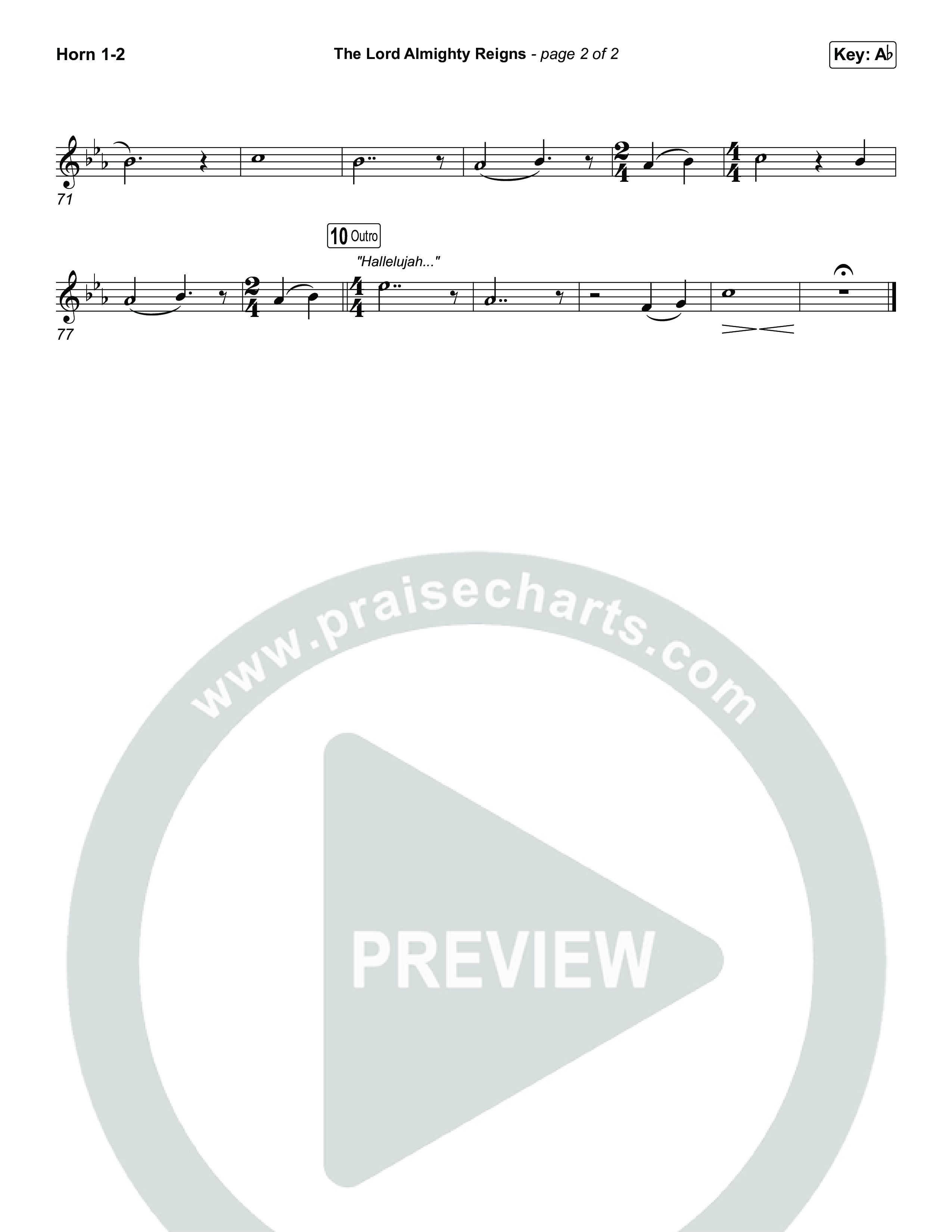 The Lord Almighty Reigns (Choral/SATB) Brass Pack (Travis Cottrell / Brooke Voland / Arr. Mason Brown)