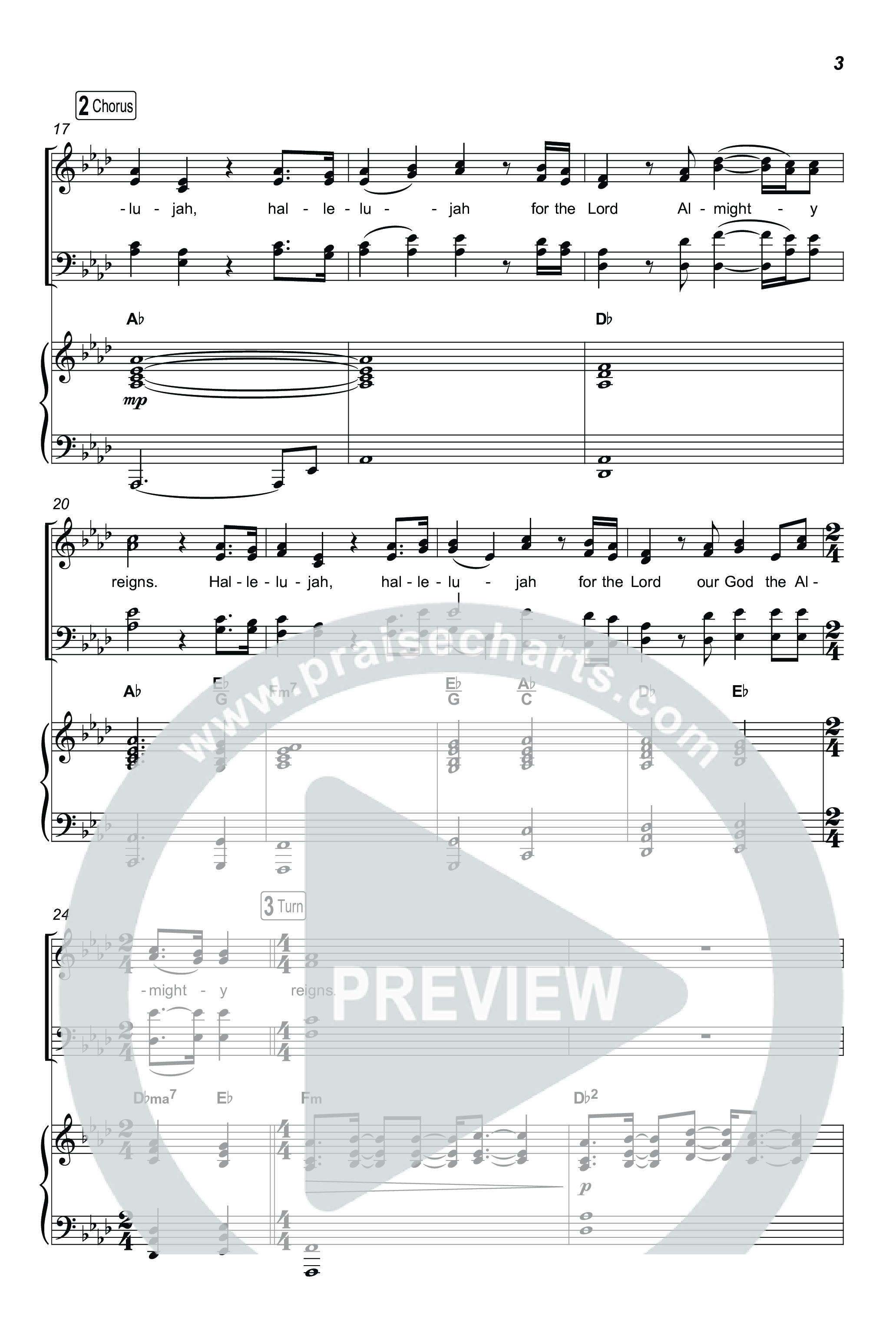 The Lord Almighty Reigns (Choral/SATB) Octavo (SATB & Pno) (Travis Cottrell / Brooke Voland / Arr. Mason Brown)