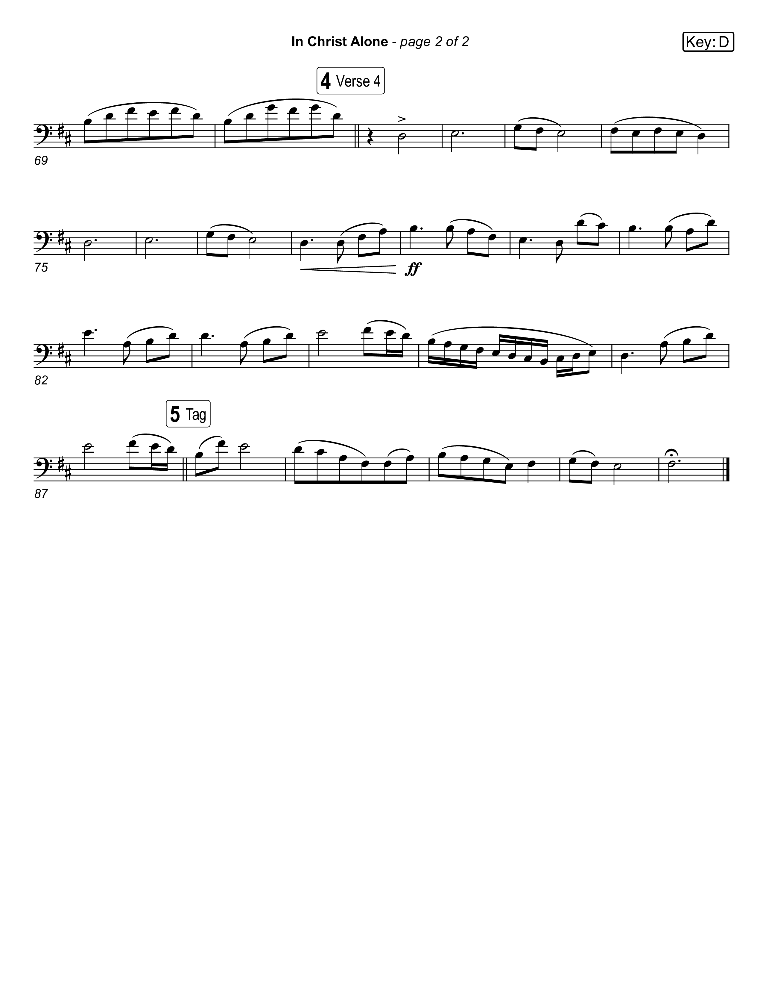 In Christ Alone (Live) Cello (Museum Of The Bible / Indiana Wesleyan University Choir / Arr. Jared Haschek)