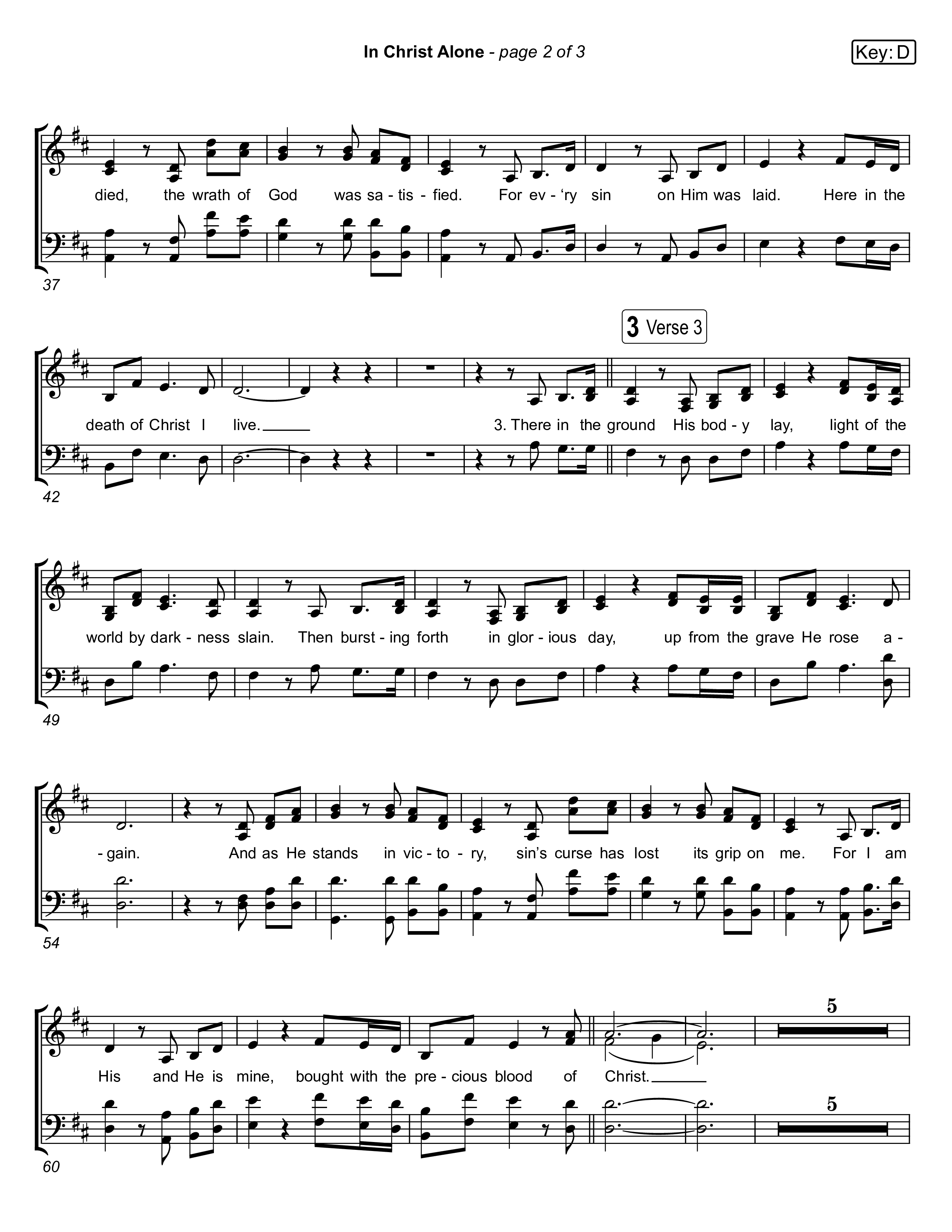 In Christ Alone (Live) Choir Sheet (SATB) (Museum Of The Bible / Indiana Wesleyan University Choir / Arr. Jared Haschek)