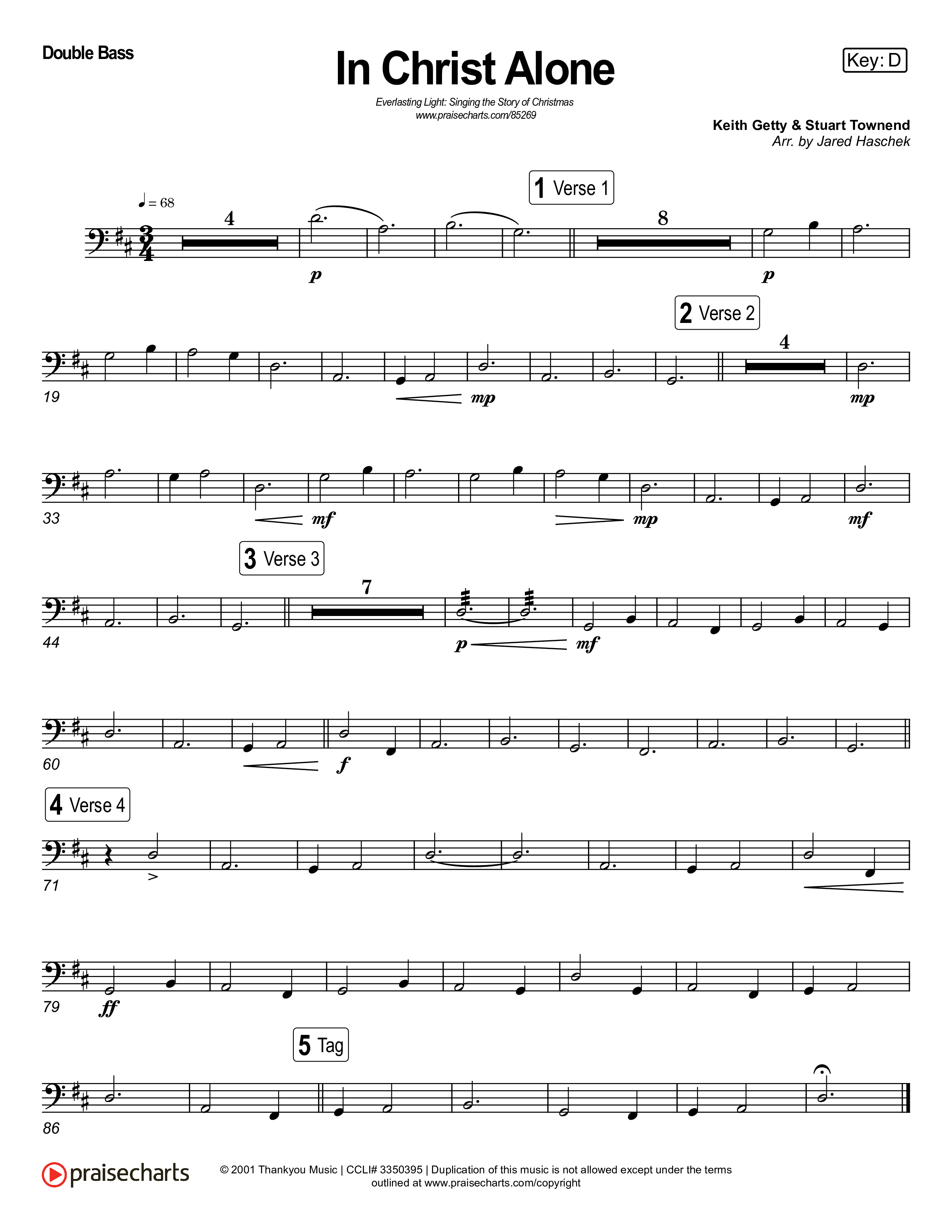 In Christ Alone (Live) String Bass (Museum Of The Bible / Indiana Wesleyan University Choir / Arr. Jared Haschek)