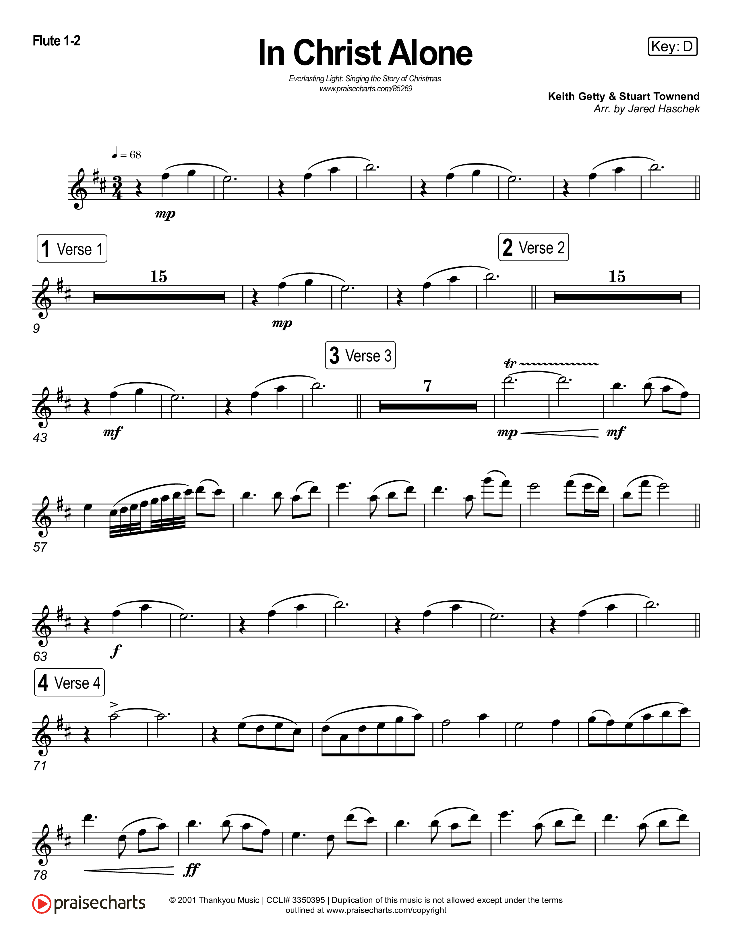 In Christ Alone (Live) Flute 1,2 (Museum Of The Bible / Indiana Wesleyan University Choir / Arr. Jared Haschek)