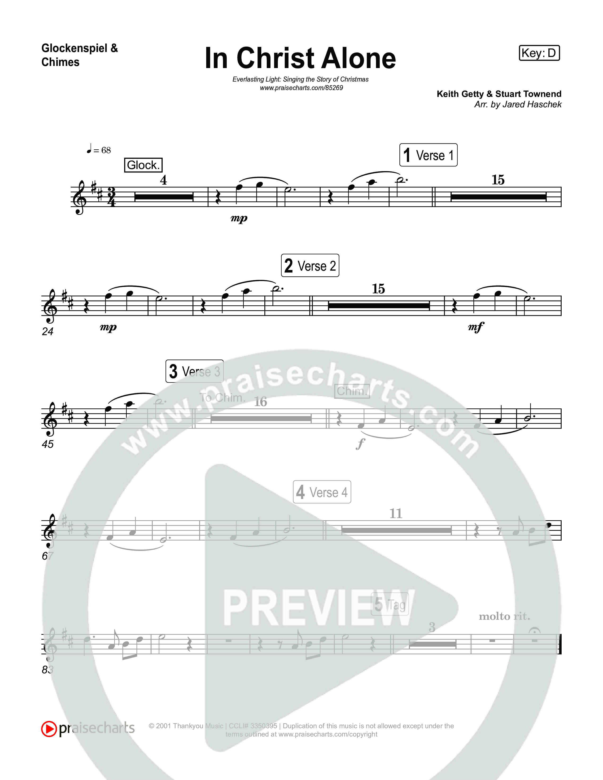 In Christ Alone (Live) Chimes/Glockenspiel (Museum Of The Bible / Indiana Wesleyan University Choir / Arr. Jared Haschek)
